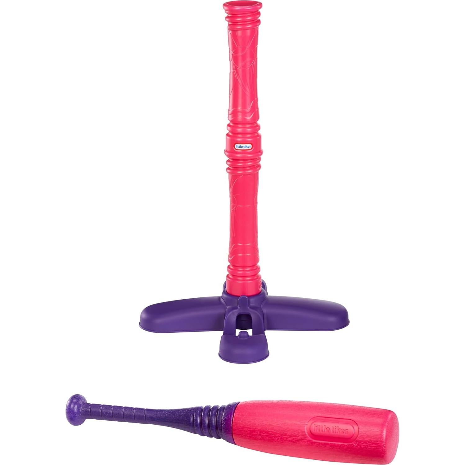 Conjunto T-Ball Little Tikes Rosa con 5 Pelotas para Niños