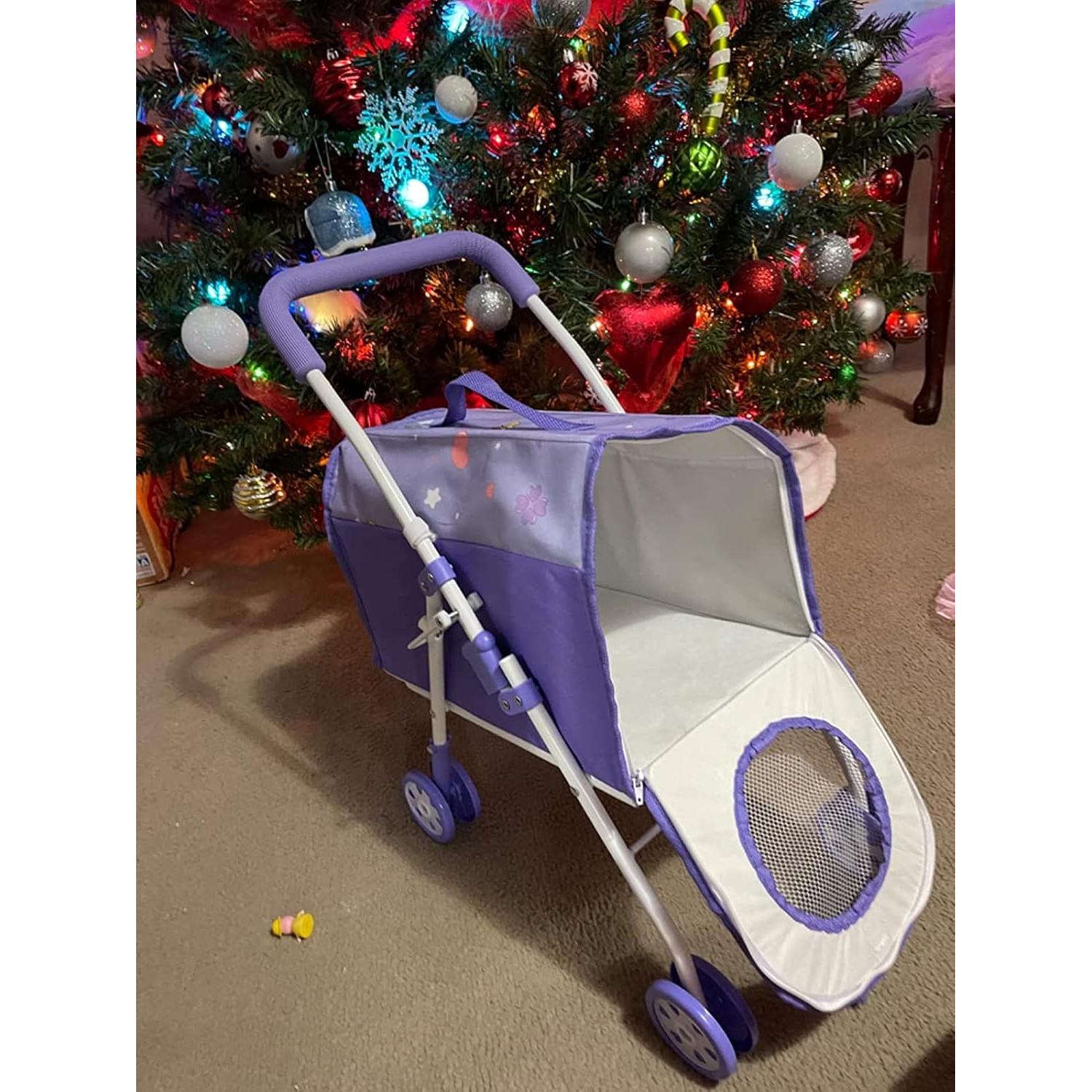 Carrito de Mascotas ANIVIA con Juguete de Perro Púrpura