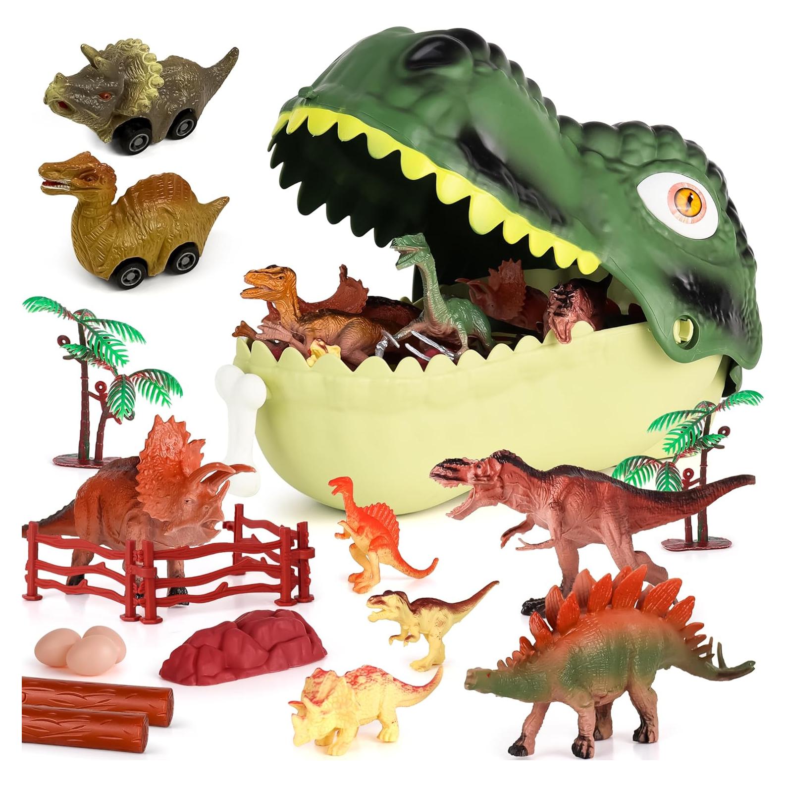 Set de Juguetes de Dinosaurios FINcredible - 47 Piezas para Niños 3-7 Años