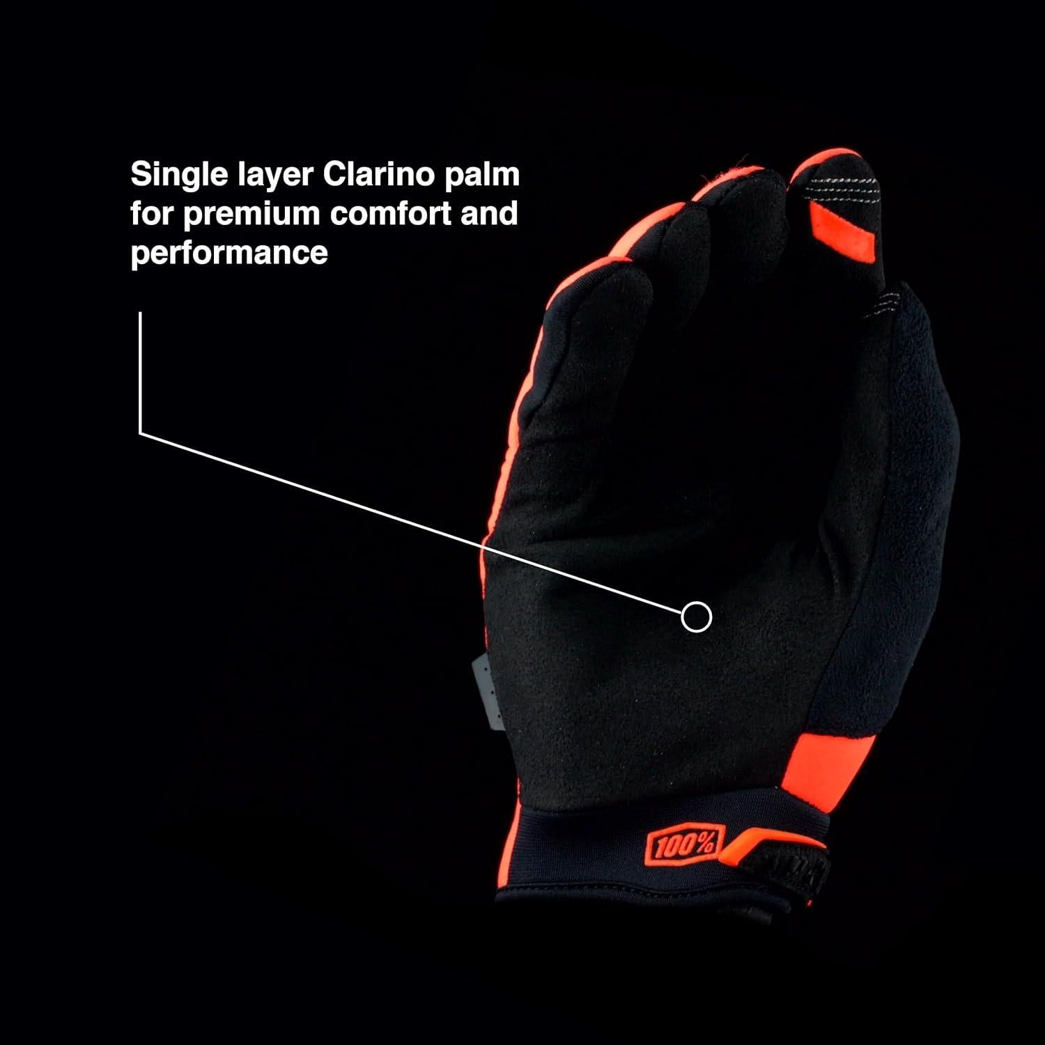 Guantes de Motocross 100% Brisker Rosa Neón L para Mujer