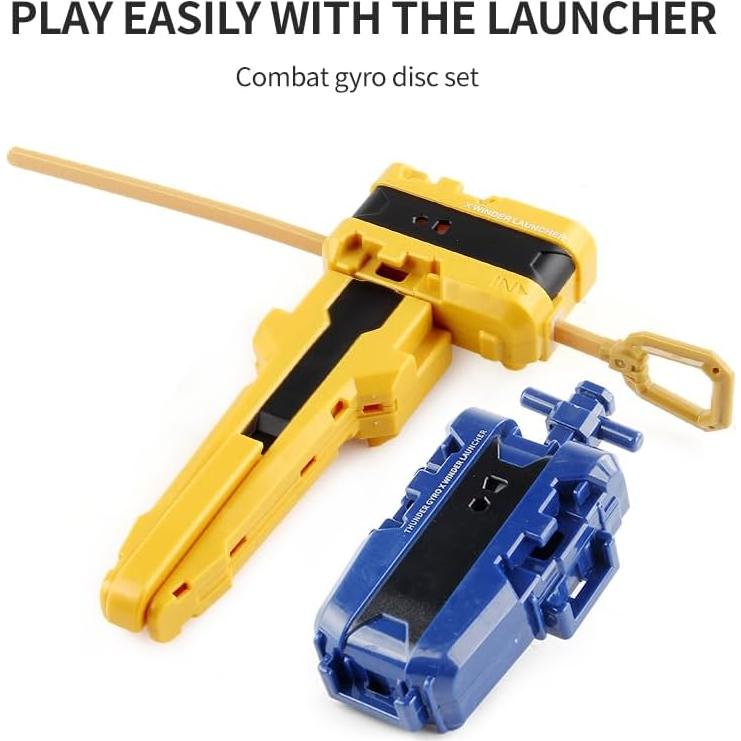 Conjunto de Batalla Juguete Hityblty 4 Trompos Giratorios