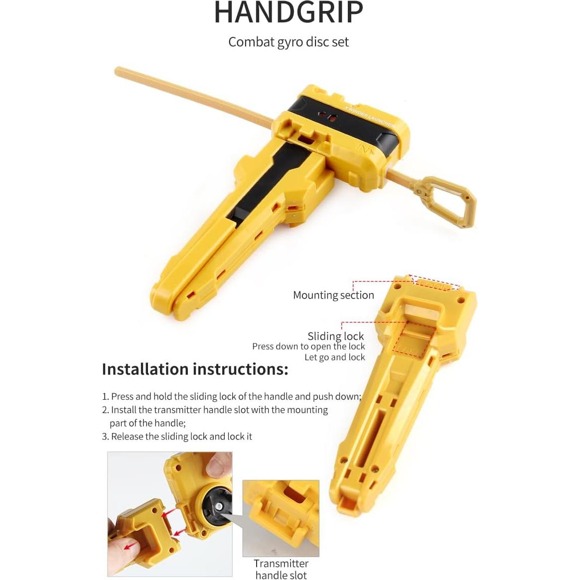 Conjunto de Batalla Juguete Hityblty 4 Trompos Giratorios