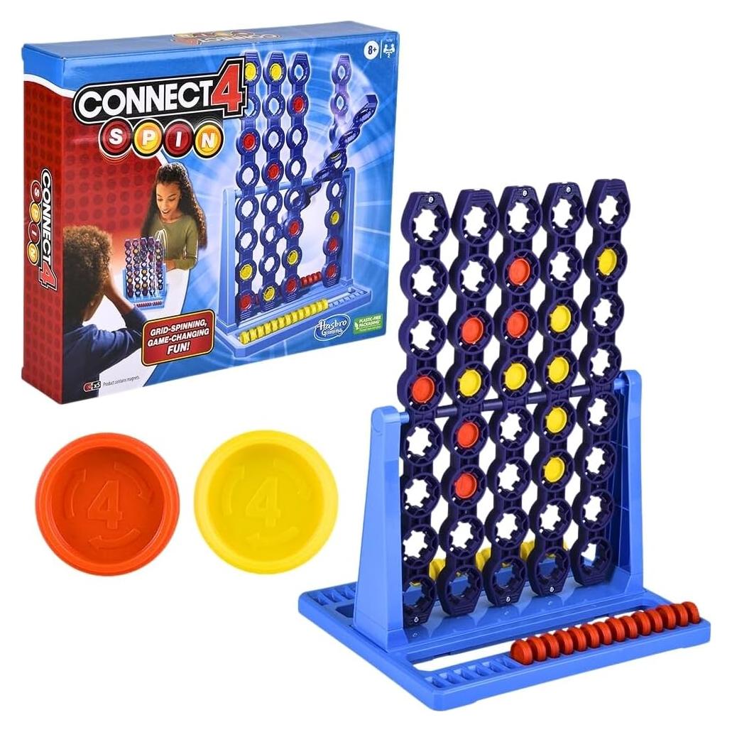 Juego de Mesa Hasbro Connect 4 Spin - 2 Jugadores + 2 Modos