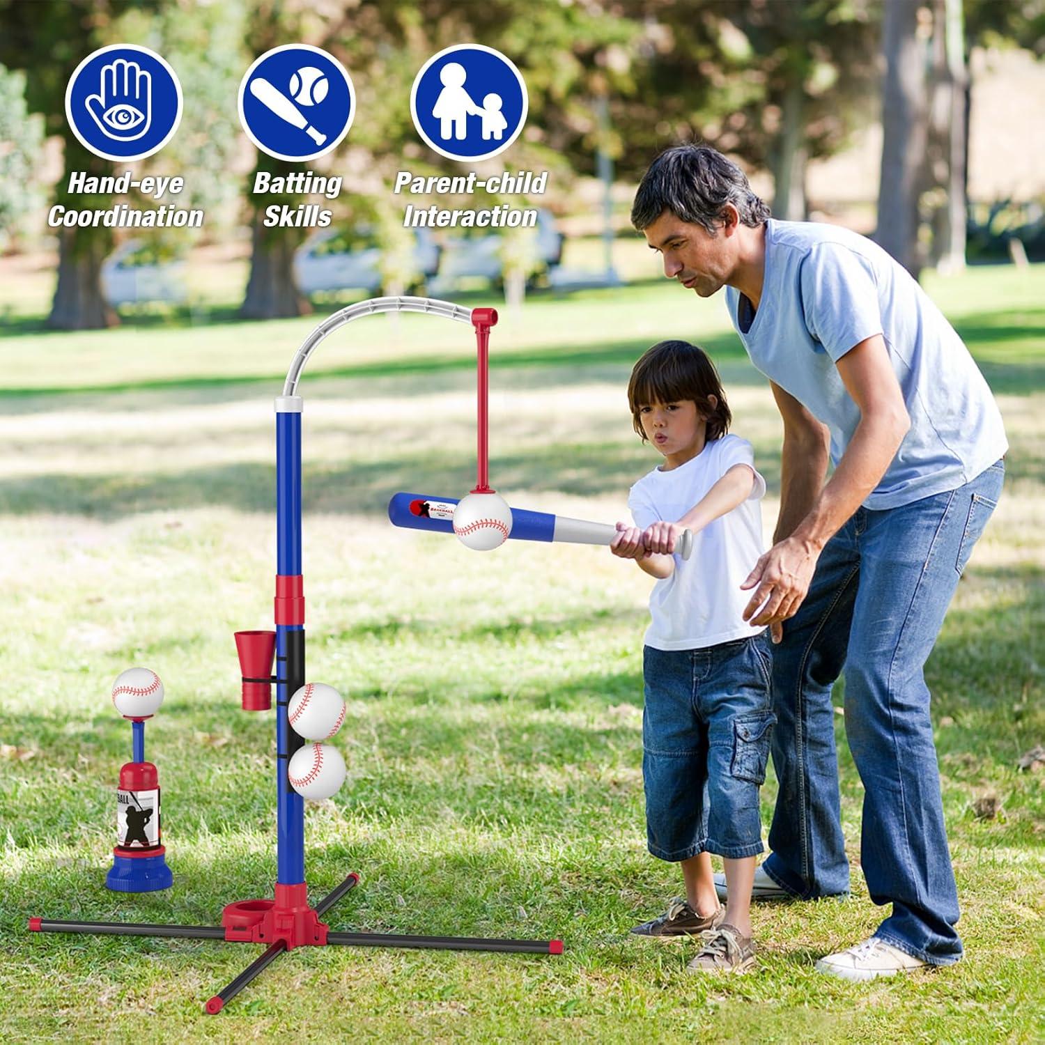 Set de béisbol 3 en 1 HYES para niños 3-5 años - Altura ajustable