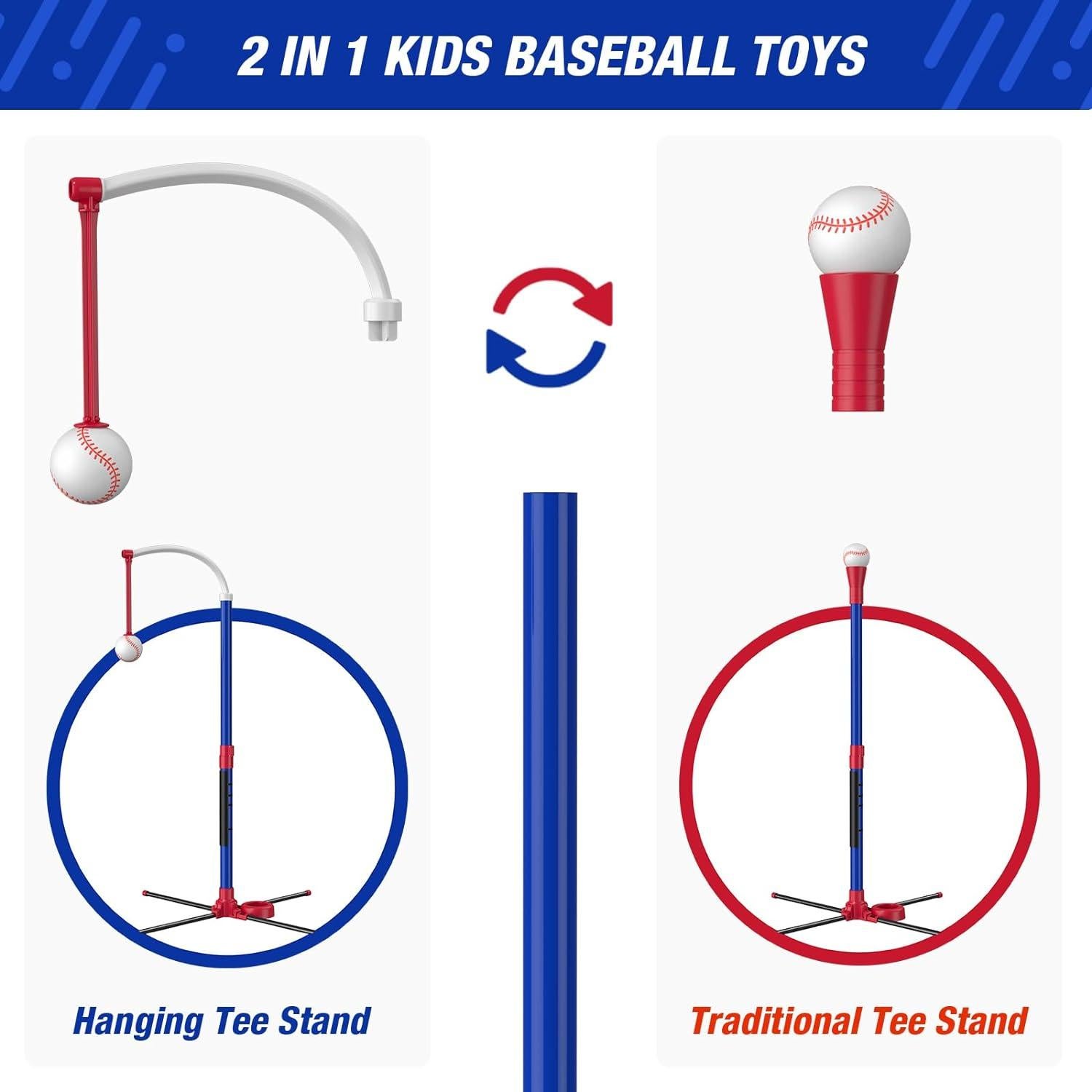 Set de béisbol 3 en 1 HYES para niños 3-5 años - Altura ajustable