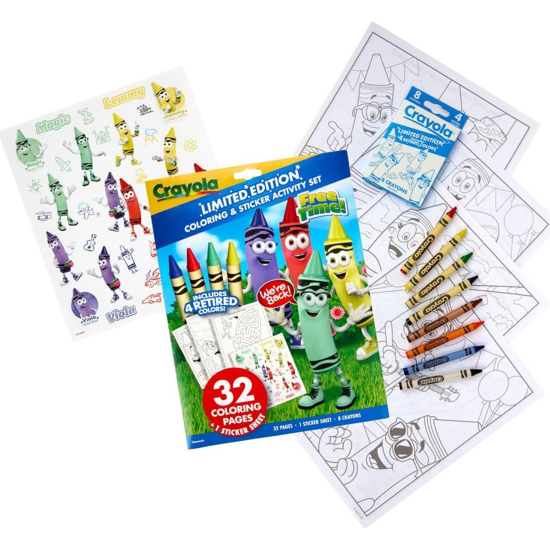 Juego de Colorear Crayola Edición Limitada 32 Páginas 8 Crayones