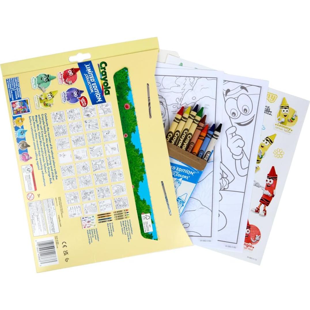 Juego de Colorear Crayola Edición Limitada 32 Páginas 8 Crayones