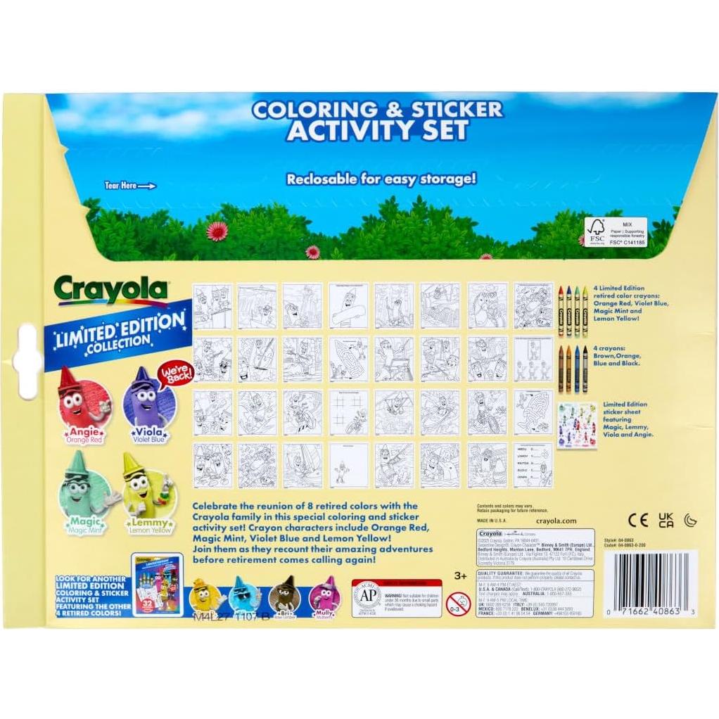 Juego de Colorear Crayola Edición Limitada 32 Páginas 8 Crayones