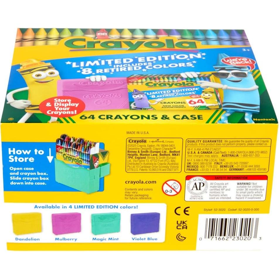 Set de Crayones Crayola 64 Colores Edición Limitada - Multicolor