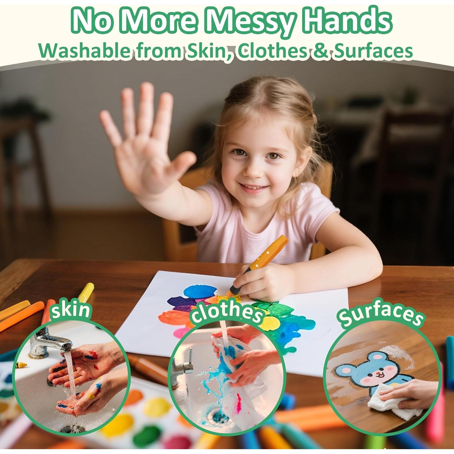 Crayones Retorcidos iCrayon 12 Colores No Tóxicos Lavables