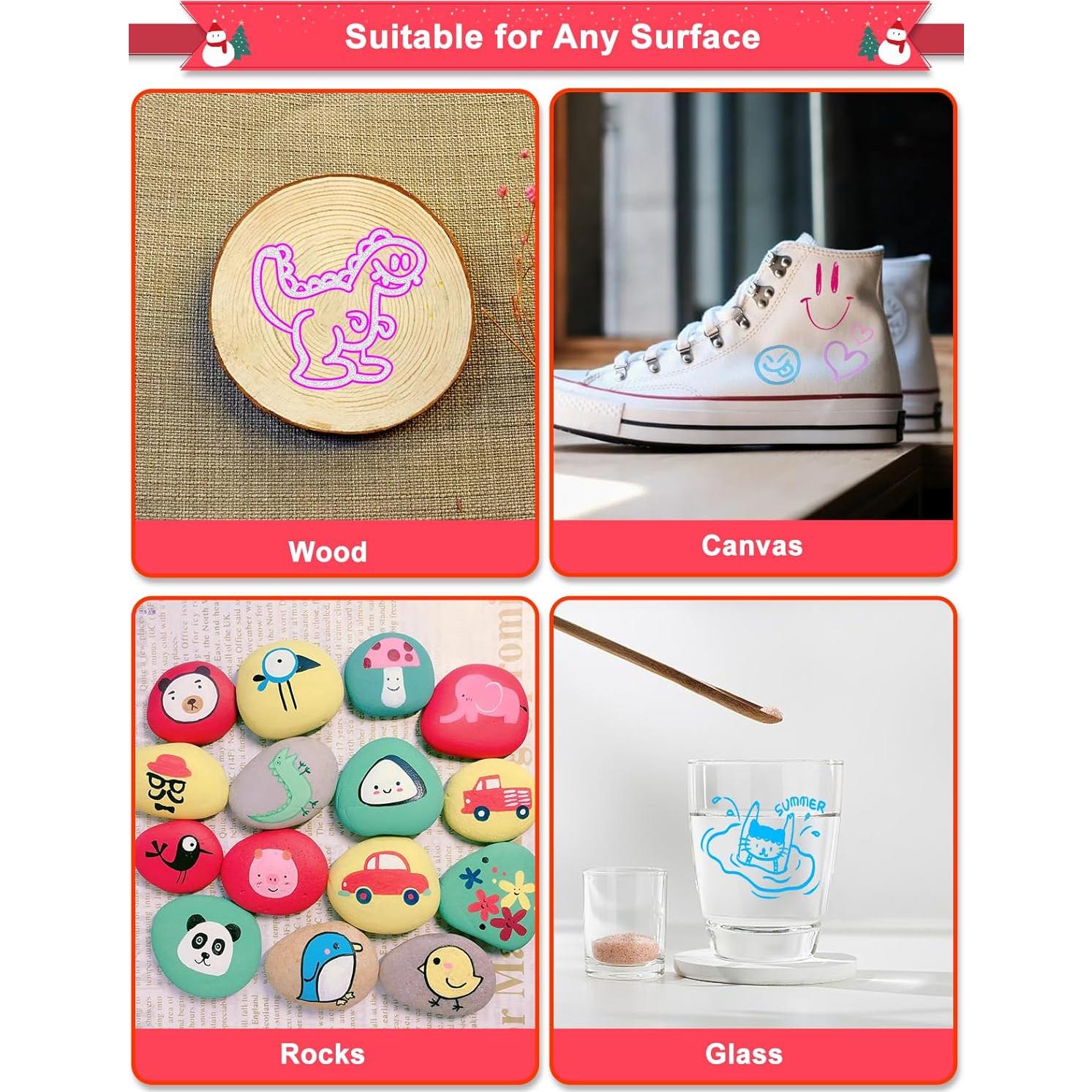 Marcadores de Gel Brillantes YITHINC, 12 Colores Metálicos