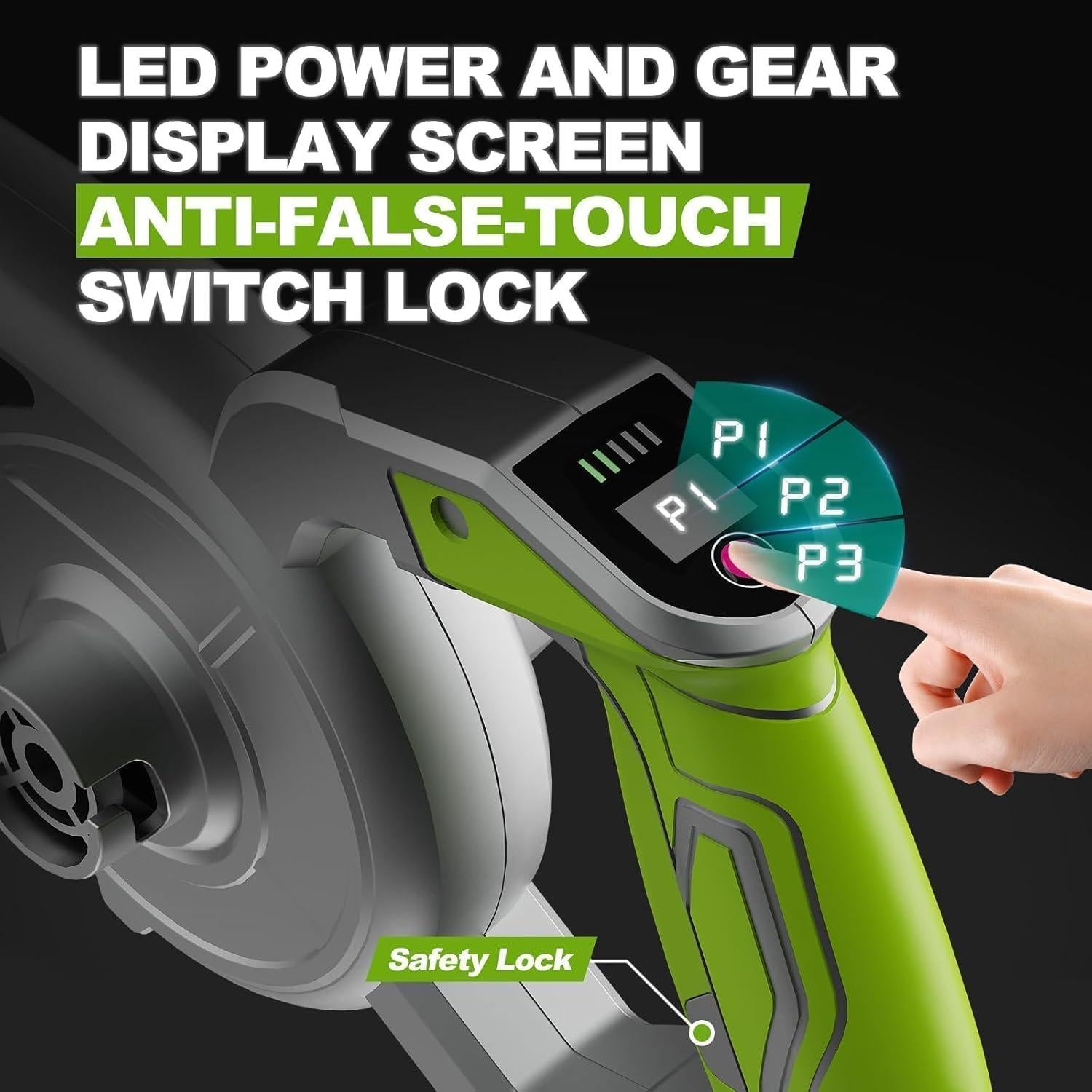 Soplador de Hojas UCCOSSO 21V 2-en-1 Inalámbrico 240 km/h