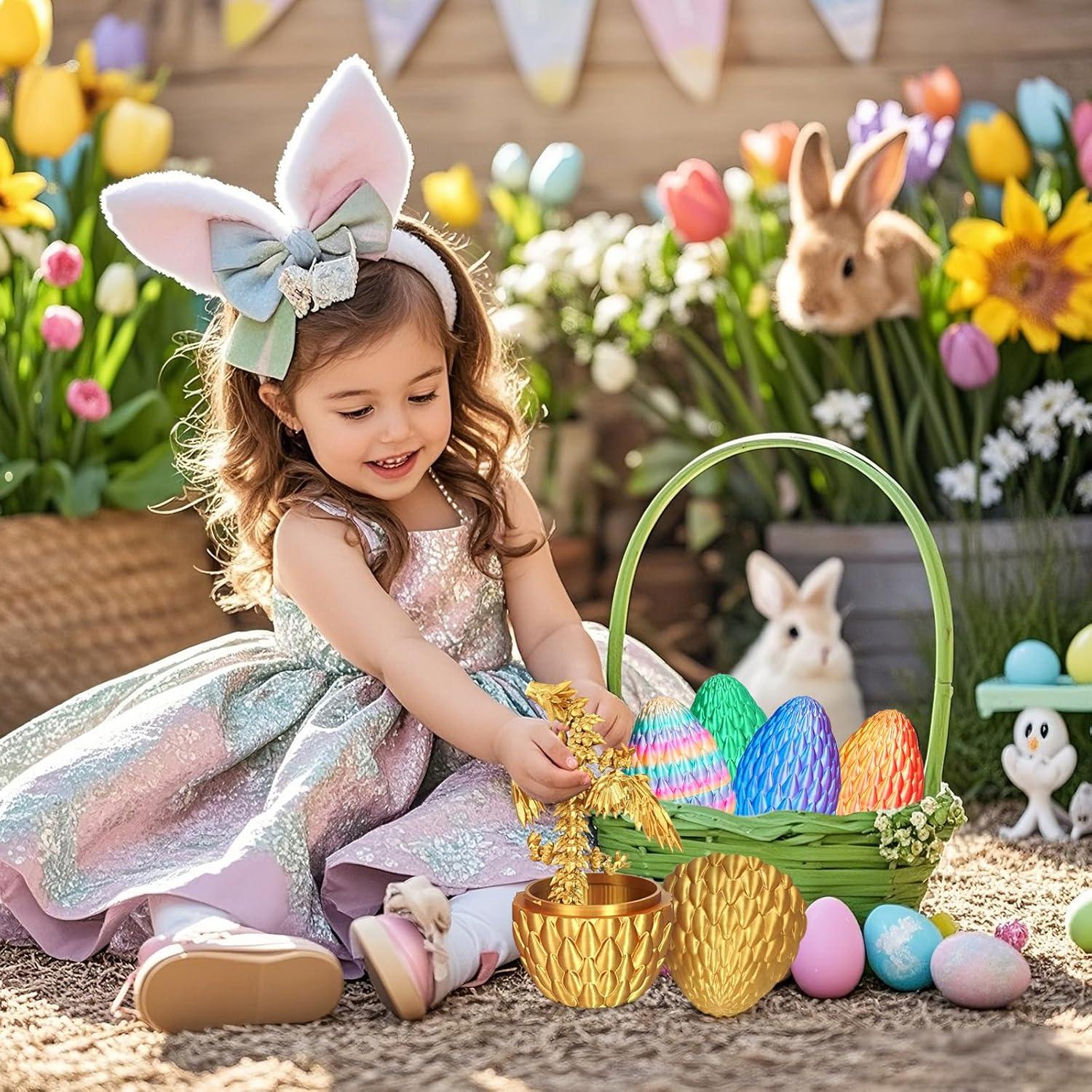 Huevos de Dragón 3D OLee ODee con Dragón Volador Articulado