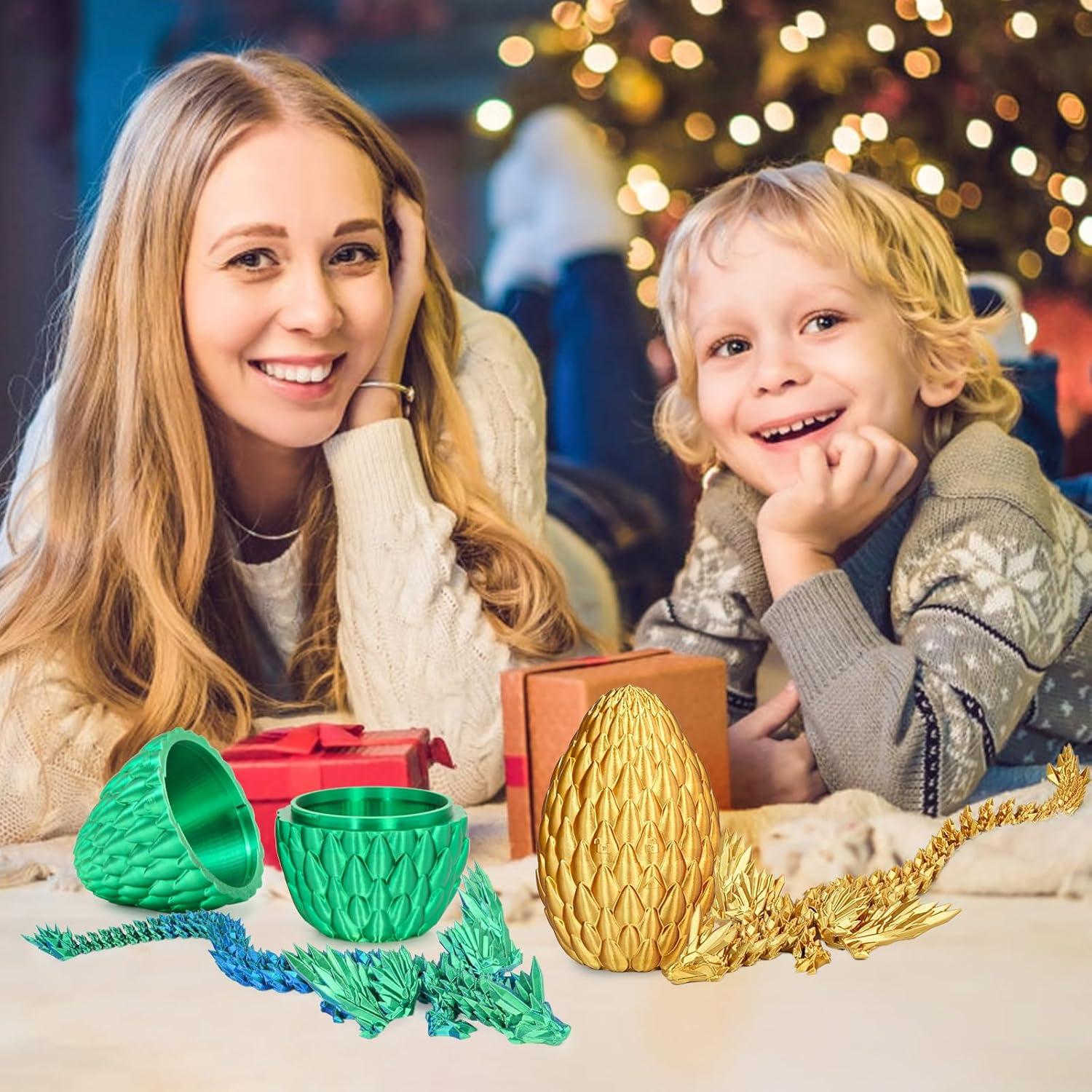 Huevos de Dragón 3D OLee ODee con Dragón Volador Articulado