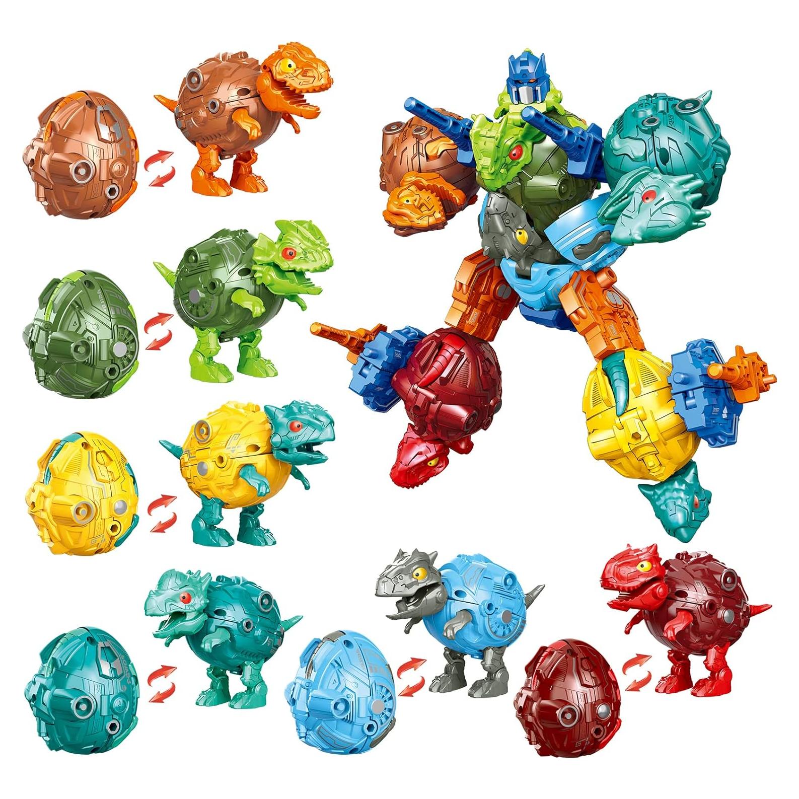 Juguetes de Robots Dinosaurios 6 en 1 KaxiNeu para Niños