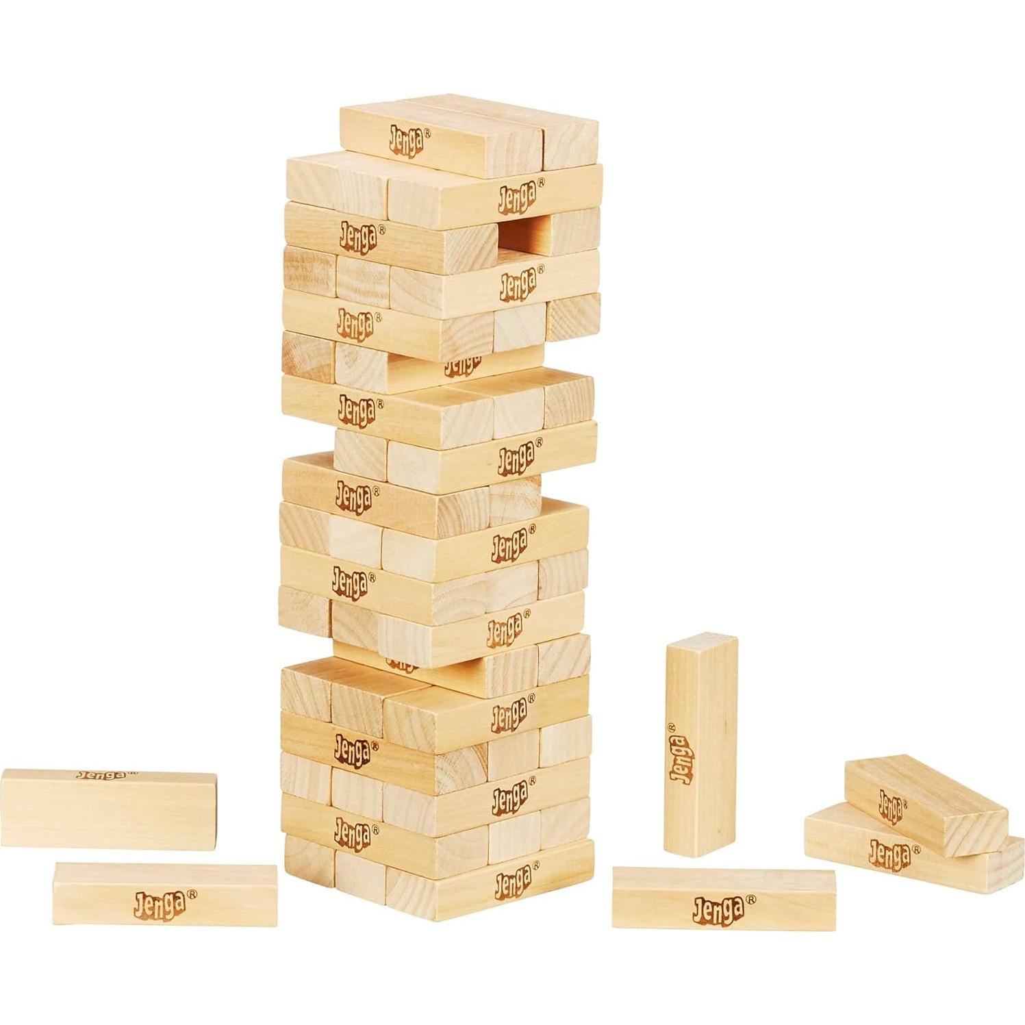 Juego de Apilamiento Jenga Hasbro 54 Bloques de Madera