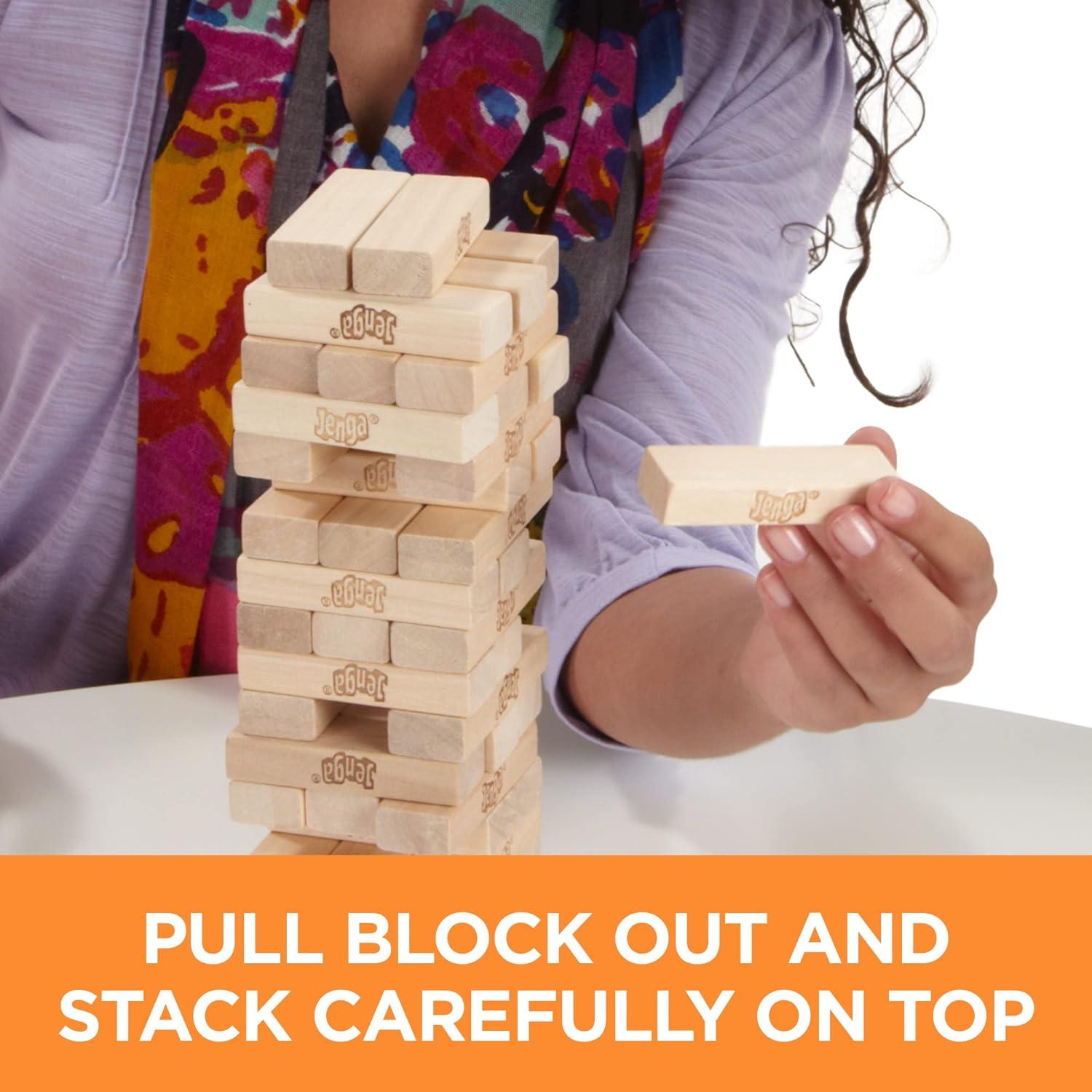 Juego de Apilamiento Jenga Hasbro 54 Bloques de Madera