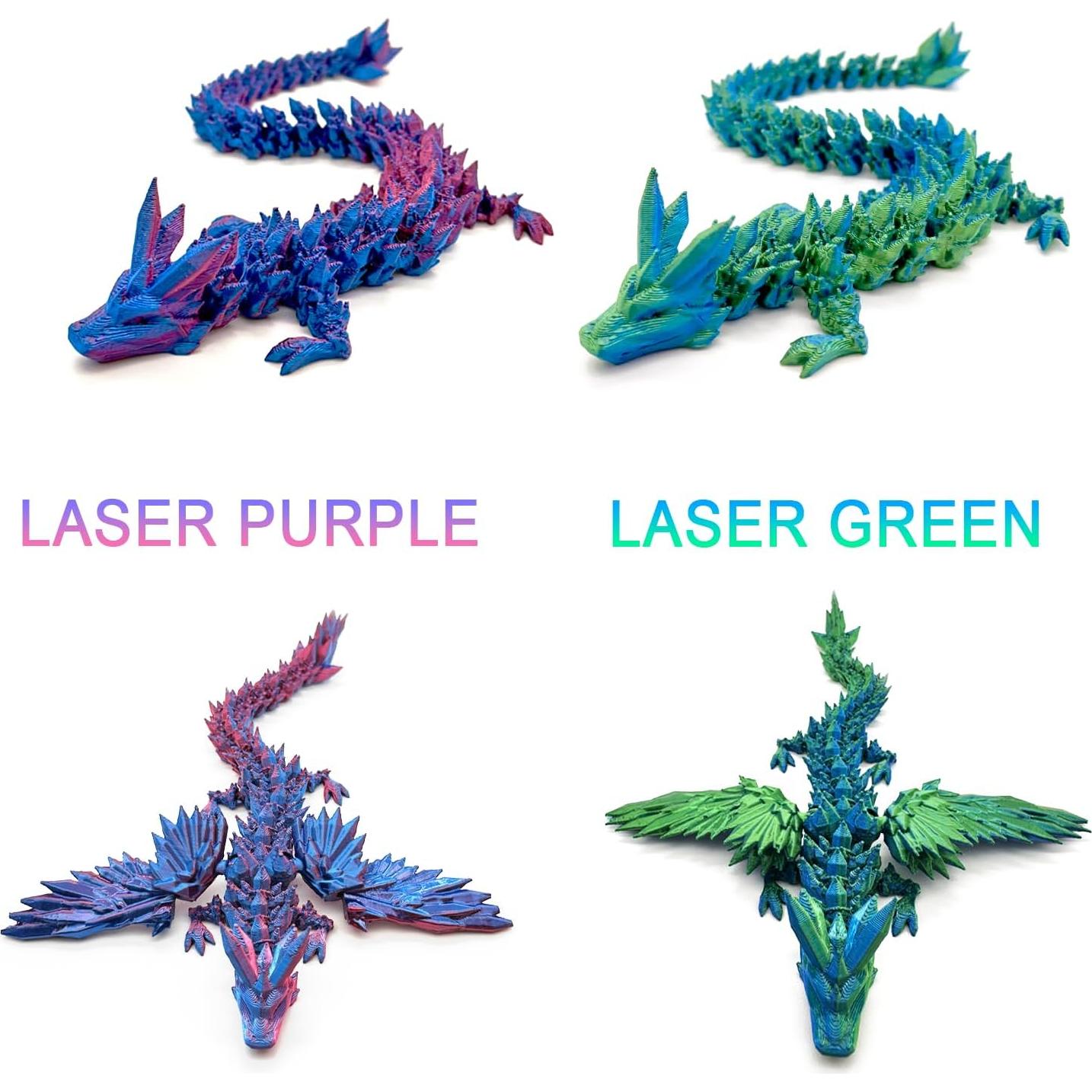 Dragón Articulado Impreso en 3D - Huevo Sorpresa Púrpura