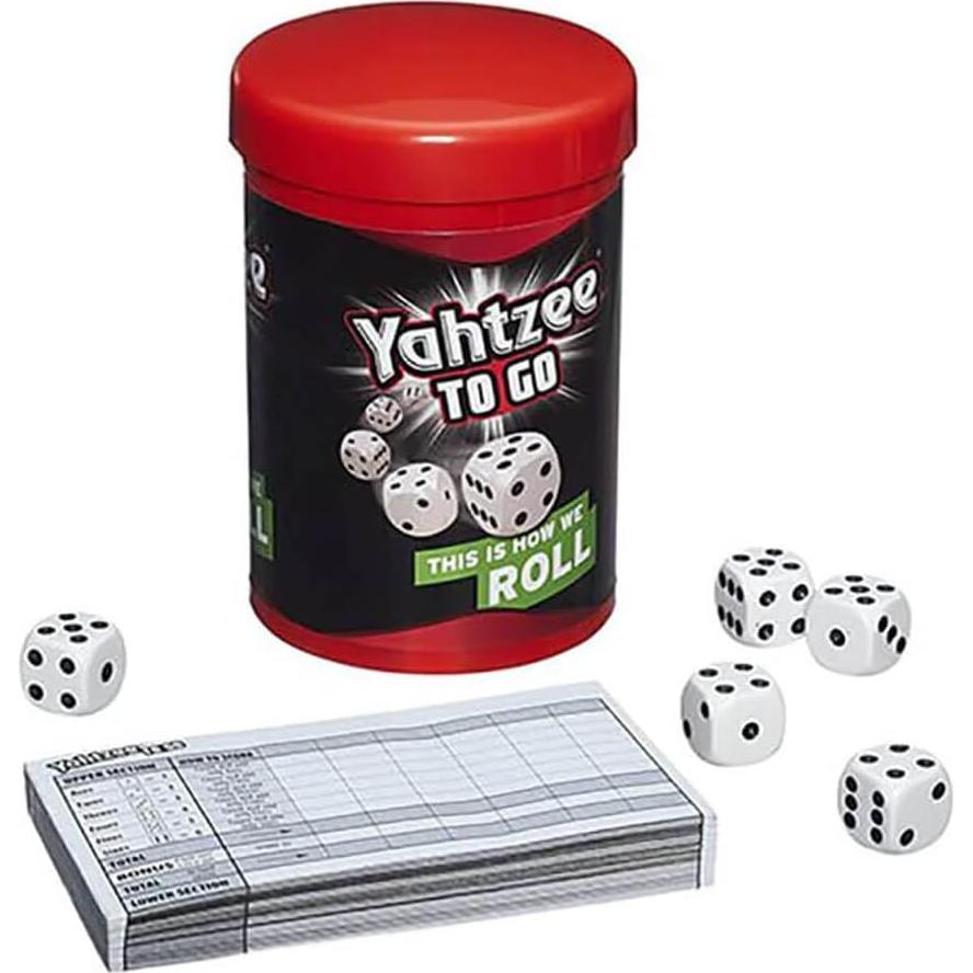 Juego de Viaje Yahtzee Hasbro con 100 Tarjetas de Puntuación