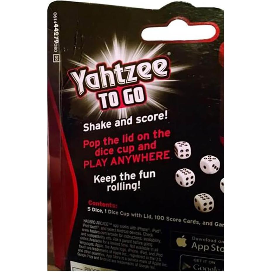 Juego de Viaje Yahtzee Hasbro con 100 Tarjetas de Puntuación