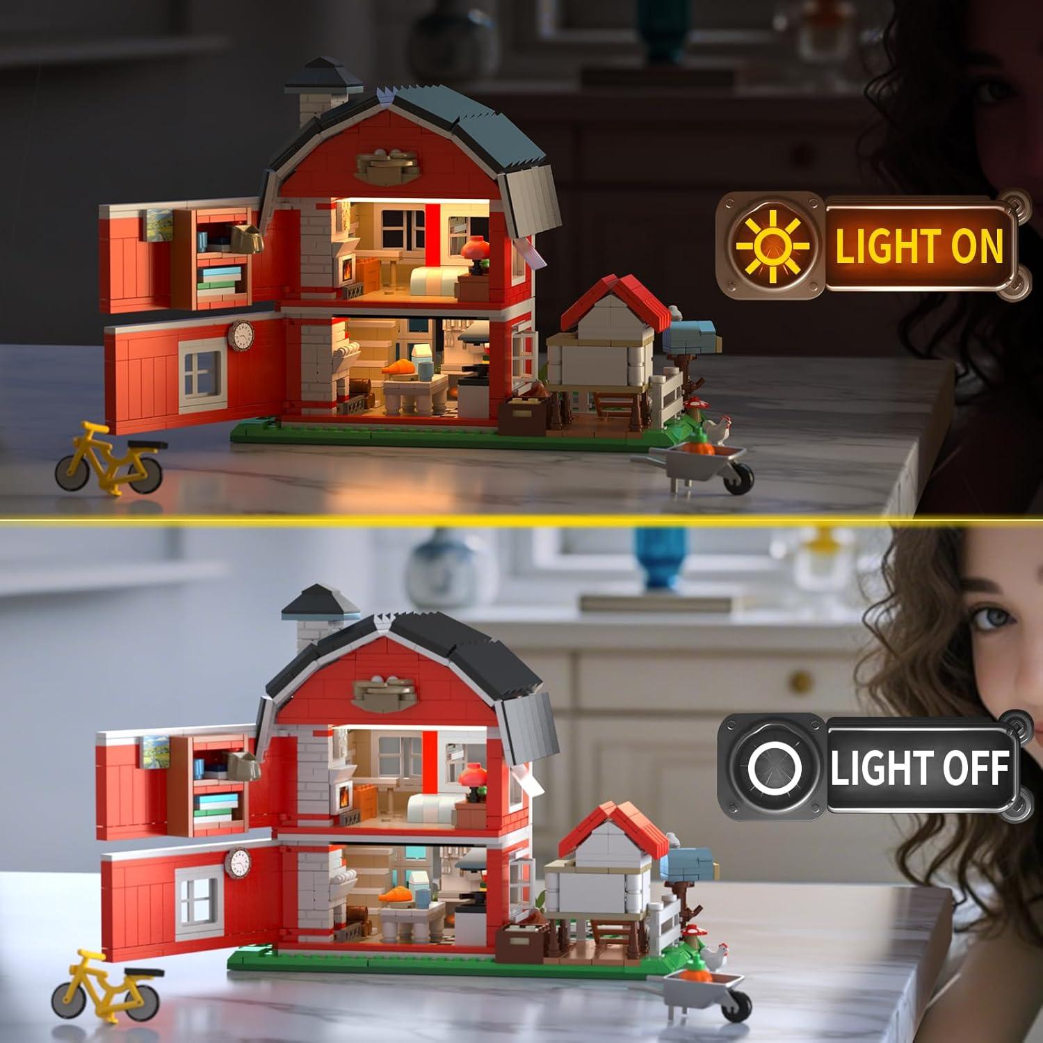 Juego de Construcción Casa de Campo OWNONE 1 con Iluminación LED - 1268 Piezas