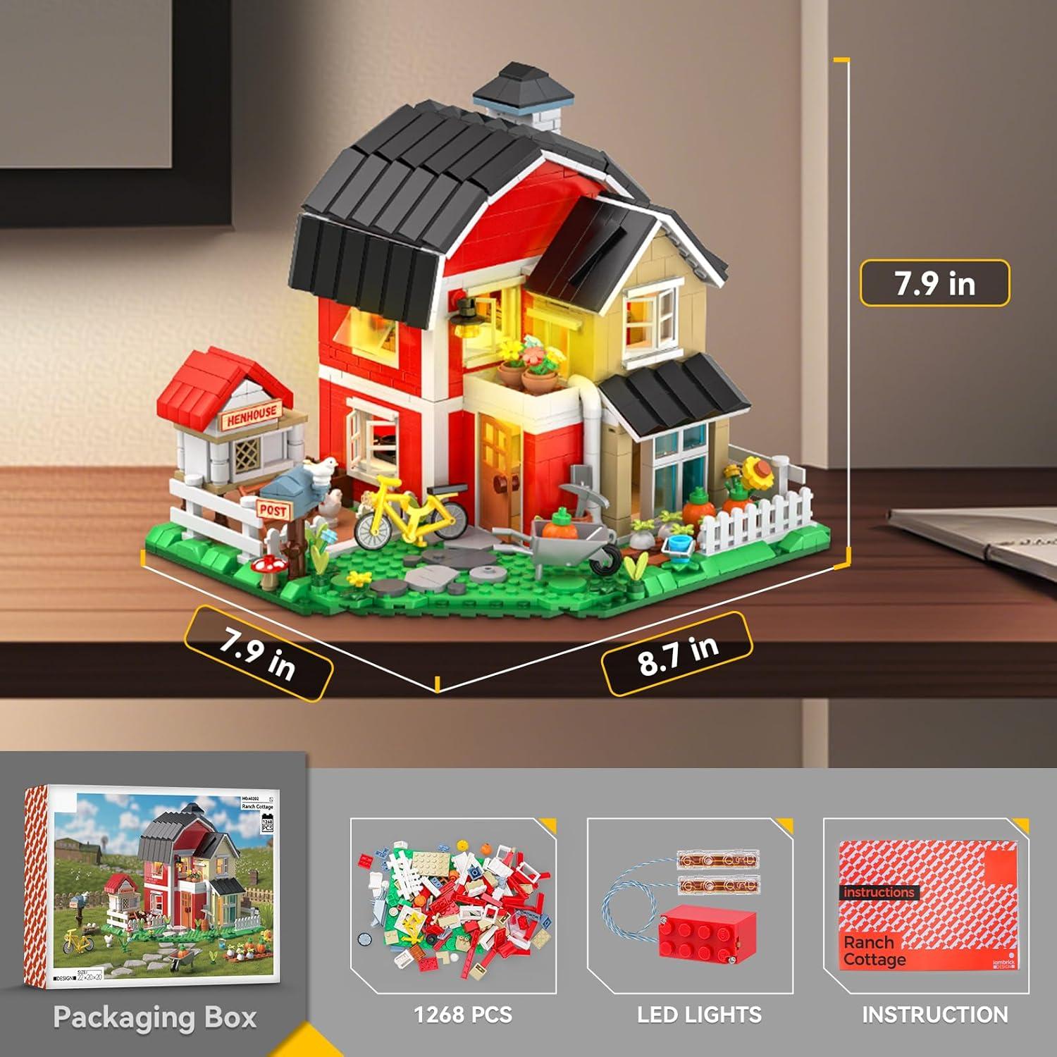 Juego de Construcción Casa de Campo OWNONE 1 con Iluminación LED - 1268 Piezas