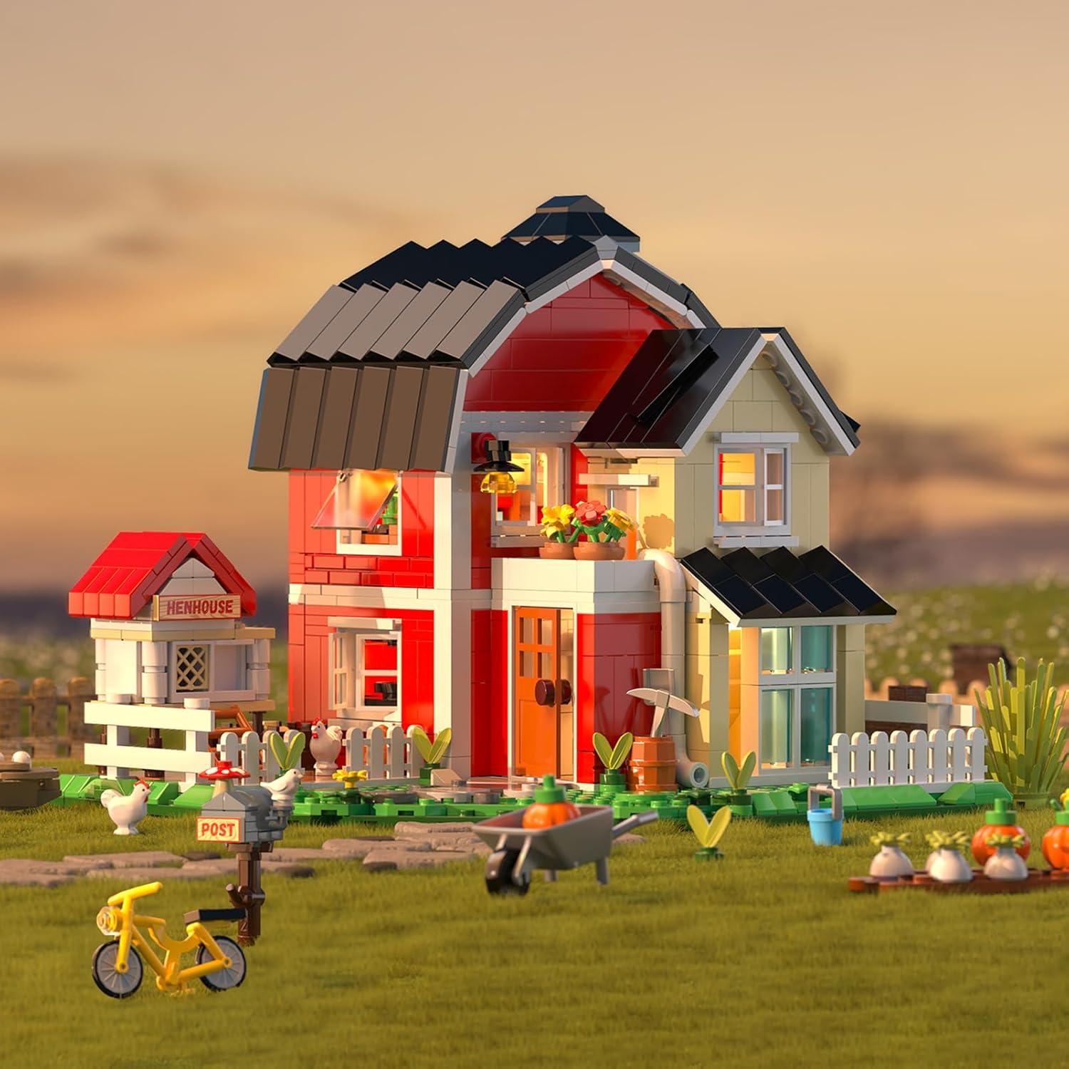 Juego de Construcción Casa de Campo OWNONE 1 con Iluminación LED - 1268 Piezas