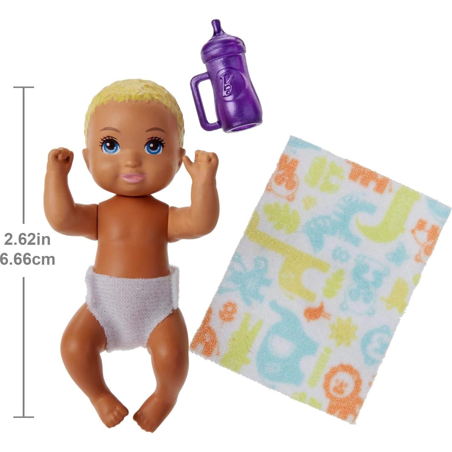 Muñeca Bebé Barbie Canguros Inc. con Pañal y Accesorios