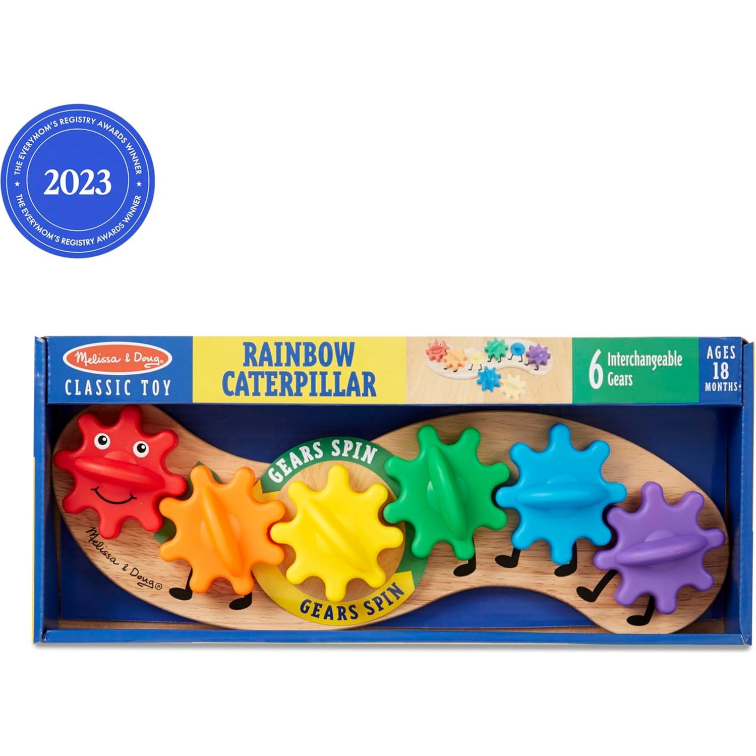 Juguete de Engranaje de Oruga Arcoíris Melissa & Doug 6 Engranajes