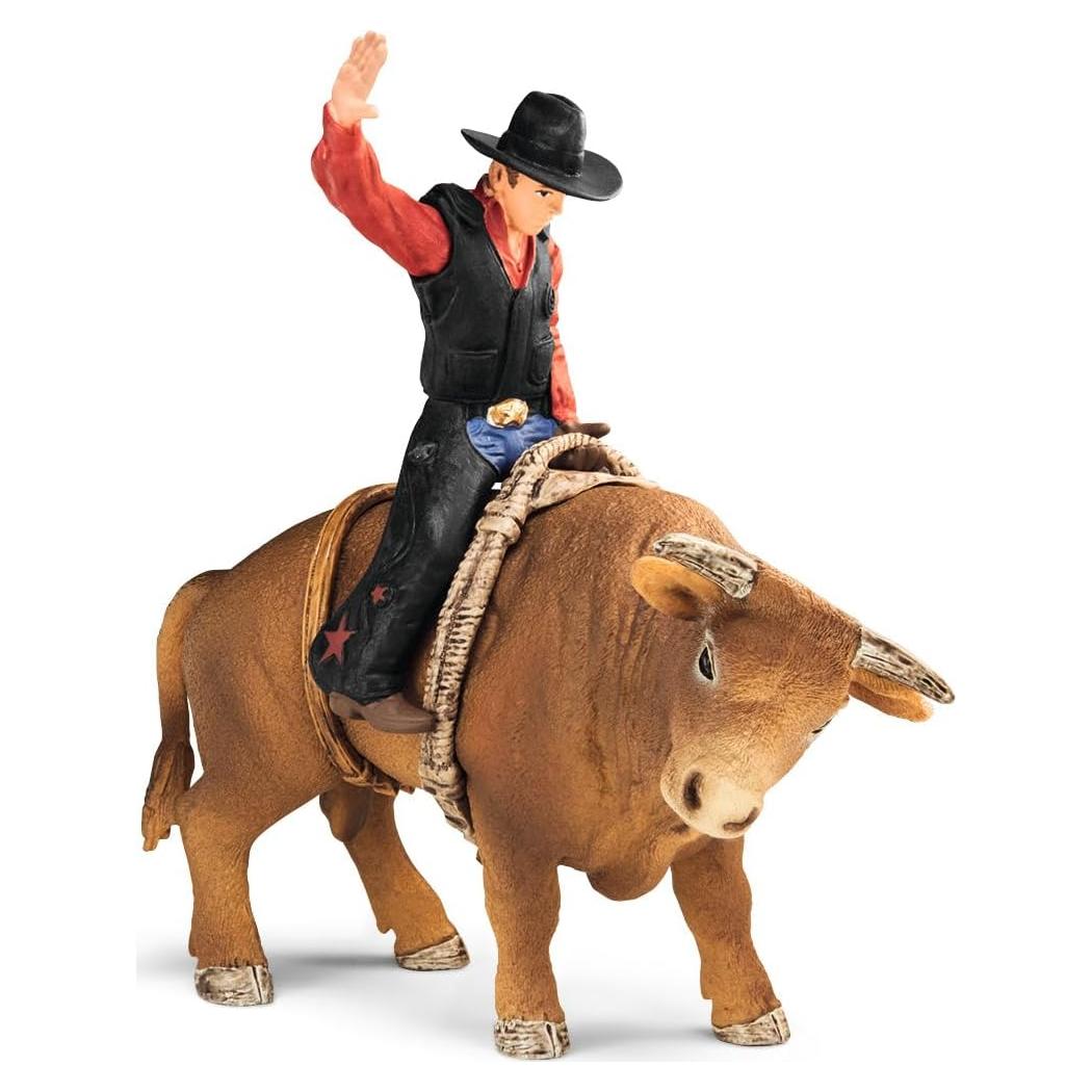 Conjunto de Juguetes de Vaquero Schleich Farm World 4 Piezas