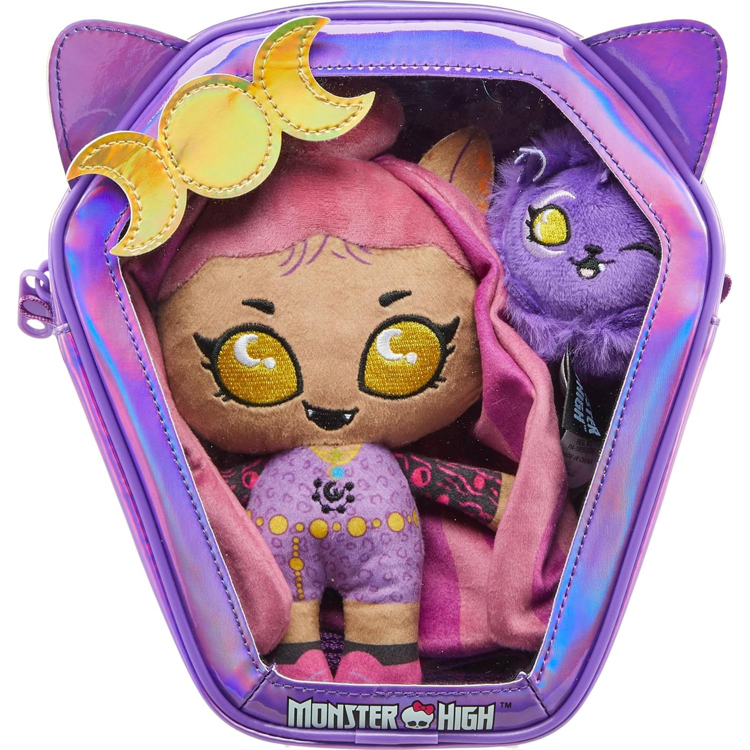 Muñeca de Peluche Monster High Clawdeen Wolf con Mochila