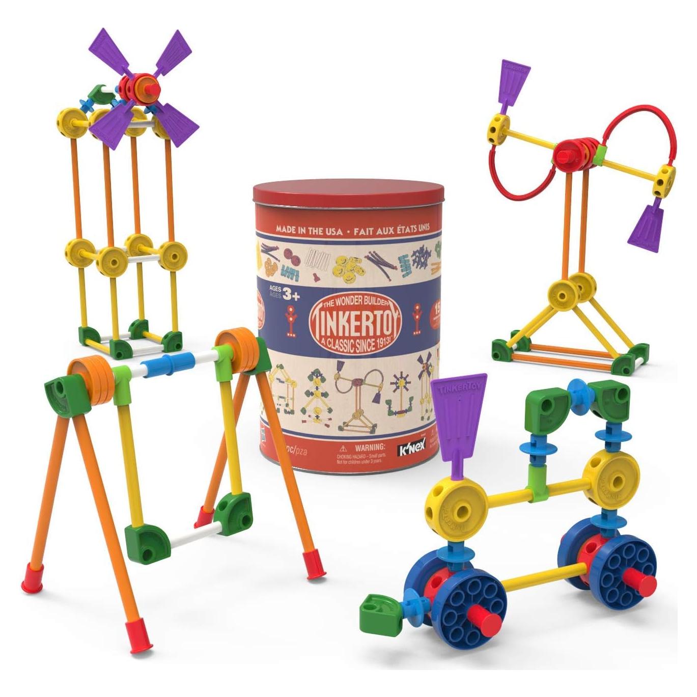 Set de Construcción Tinkertoy - 100 Piezas - Lata Retro