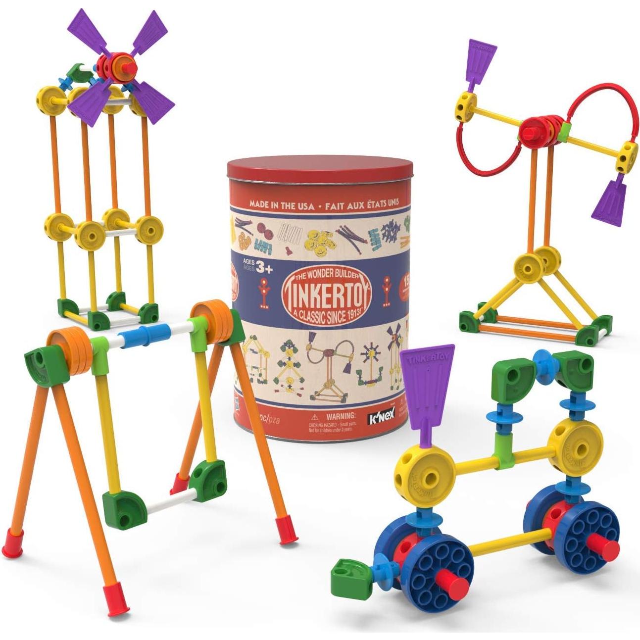 Set de Construcción Tinkertoy - 100 Piezas - Lata Retro