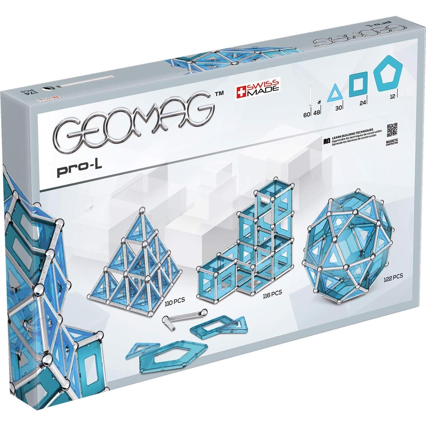 Geomag Pro-L Set de Construcción Magnética 174 Piezas STEM