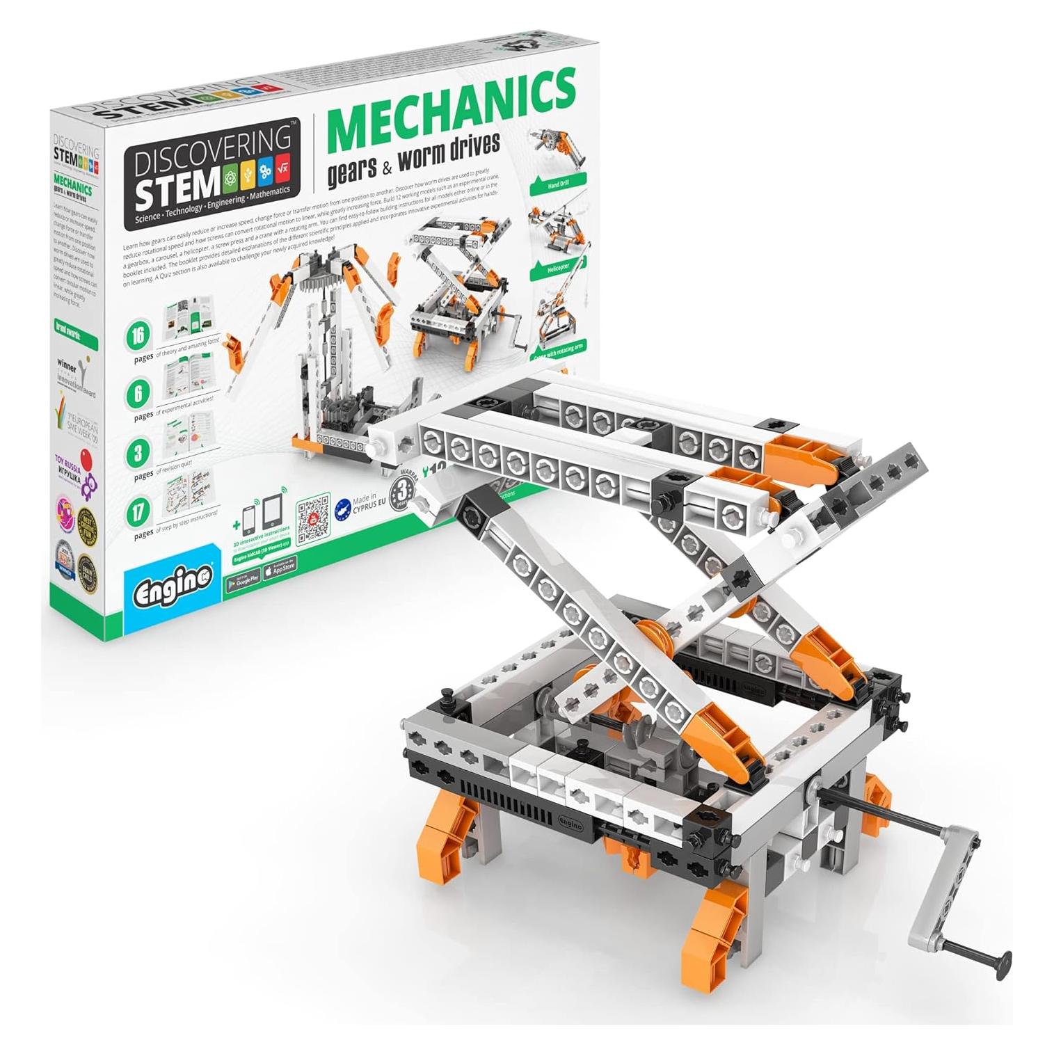 Engino Juguete STEM Construcción 12 Modelos 9+ Engranajes