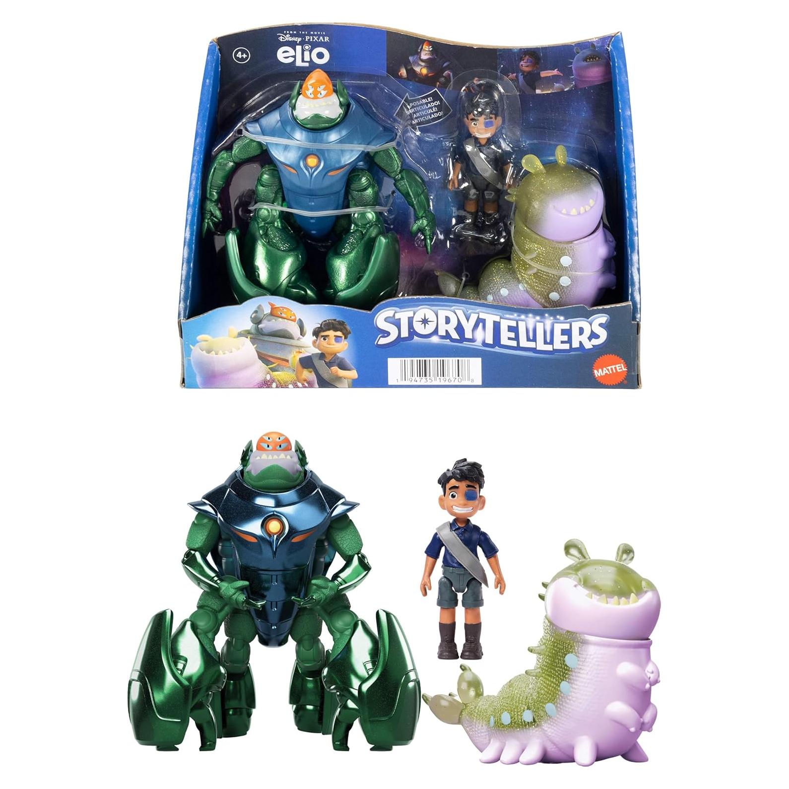 Figuras de acción Mattel Disney Pixar Elio Cuentacuentos 3 pcs