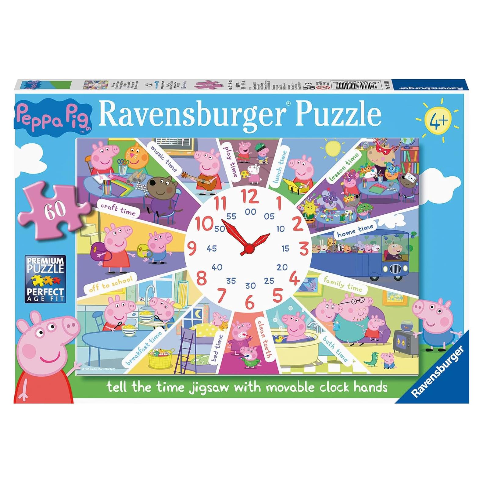 Rompecabezas Ravensburger Peppa Pig 60 Piezas Reloj 49x34cm