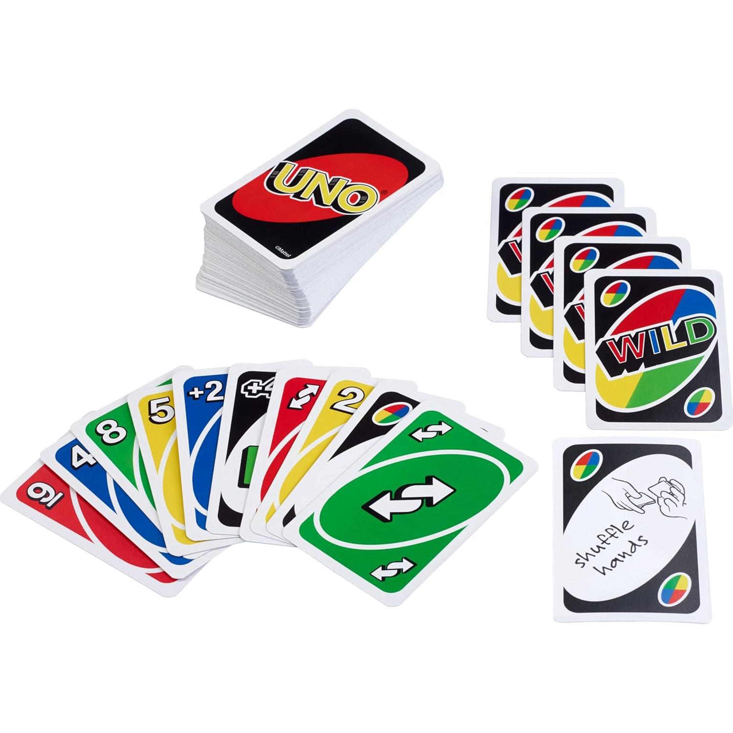 Juego de Cartas UNO Mattel 108 cartas para 10 jugadores