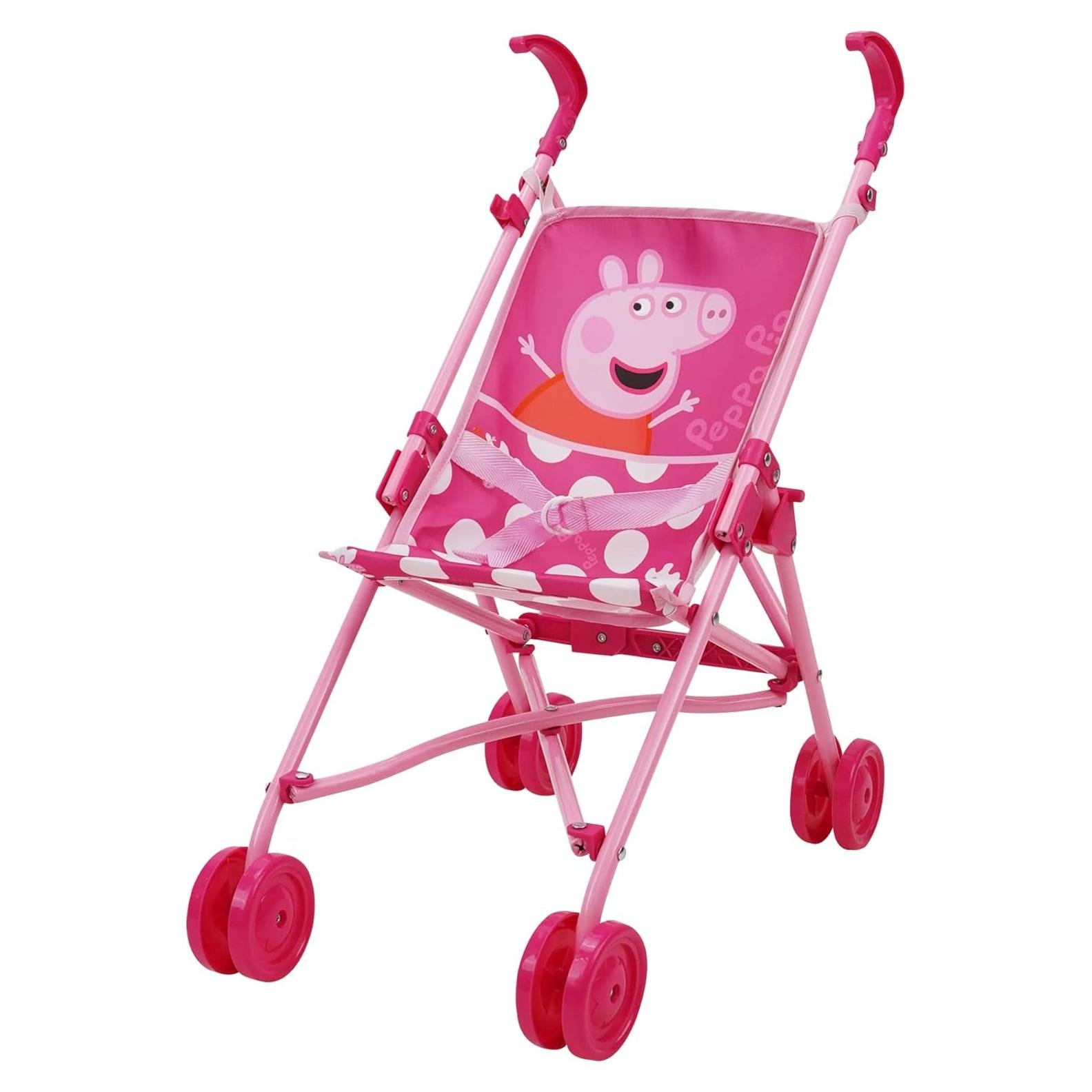 Cochecito de Paraguas para Muñecas Peppa Pig - Lunares Rosas
