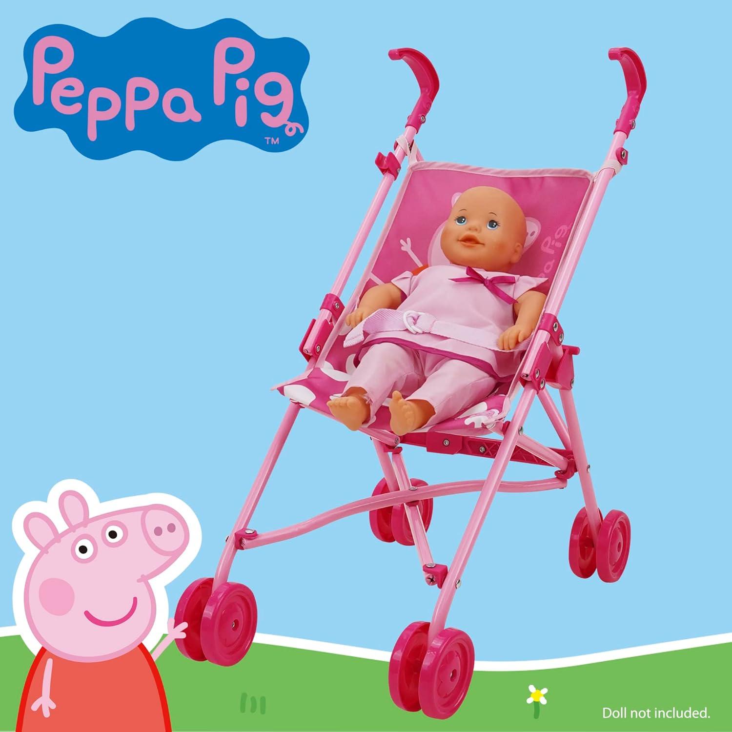 Cochecito de Paraguas para Muñecas Peppa Pig - Lunares Rosas