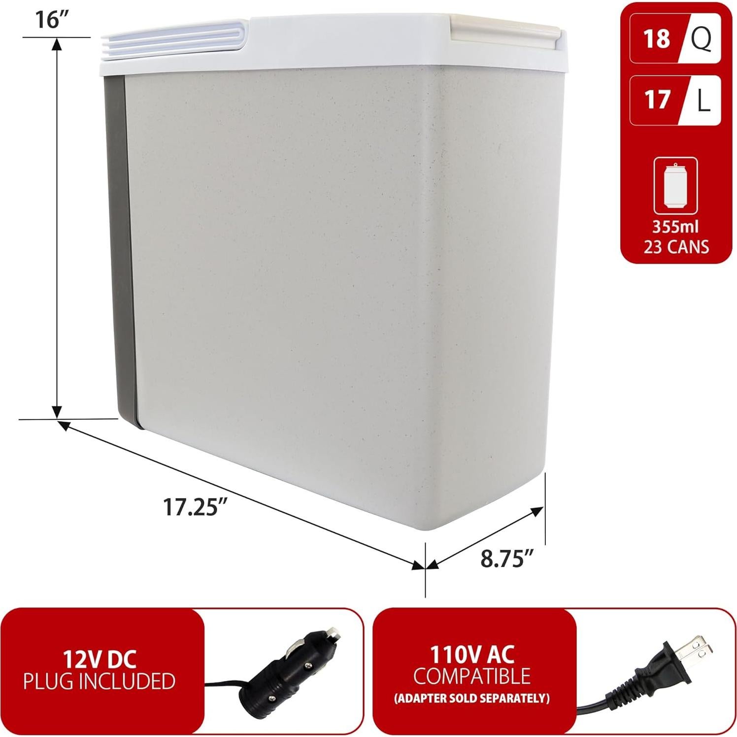 Enfriador Eléctrico Koolatron P20 17L para Auto y Camping