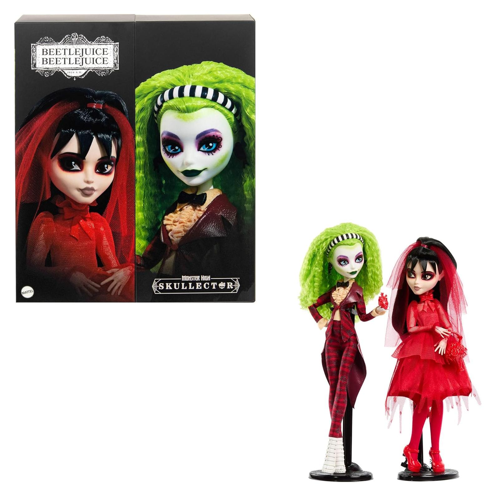 Muñeca Coleccionable Monster High Skullector Beetlejuice 2-Pack