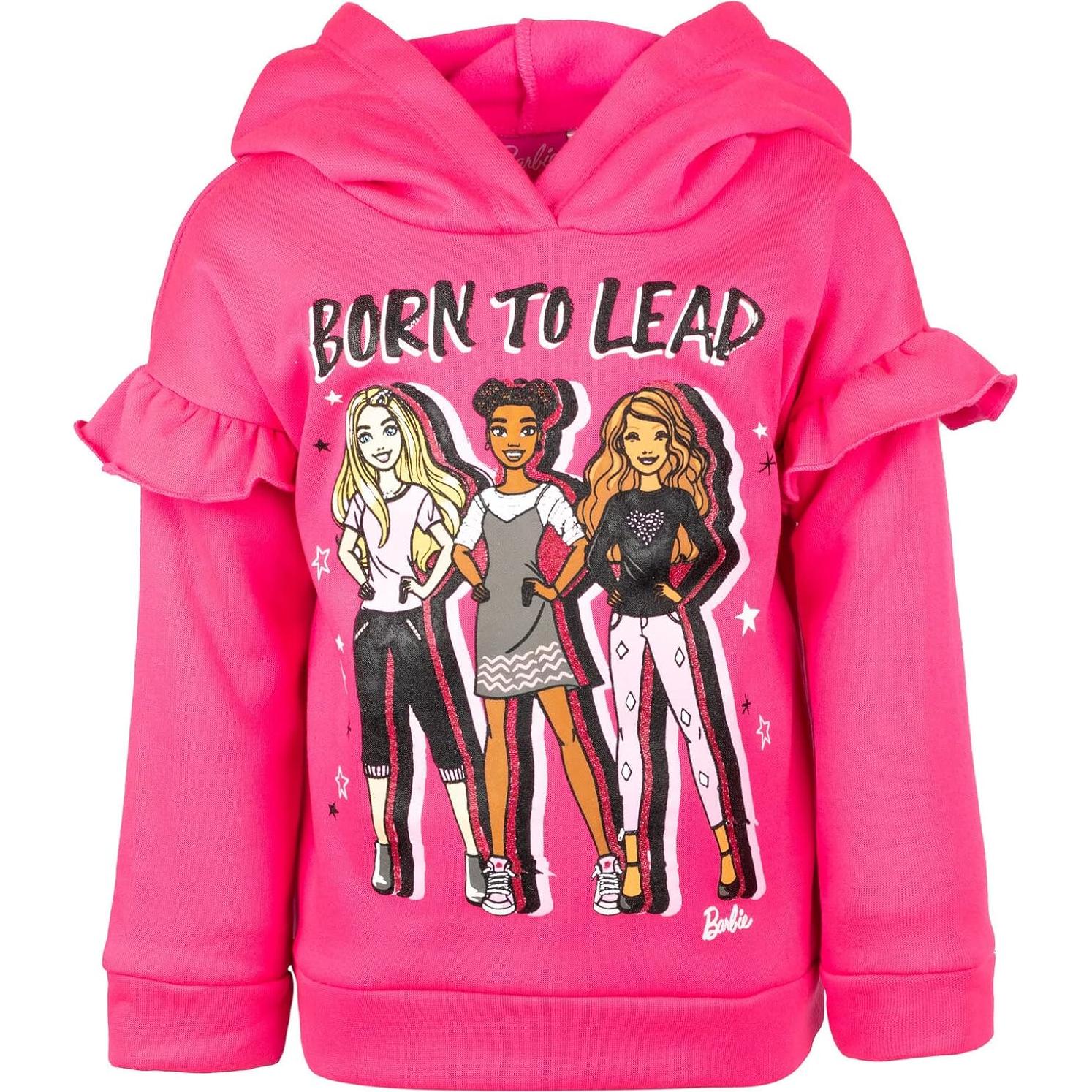 Conjunto sudadera y leggings Barbie para niñas 2T-18-20