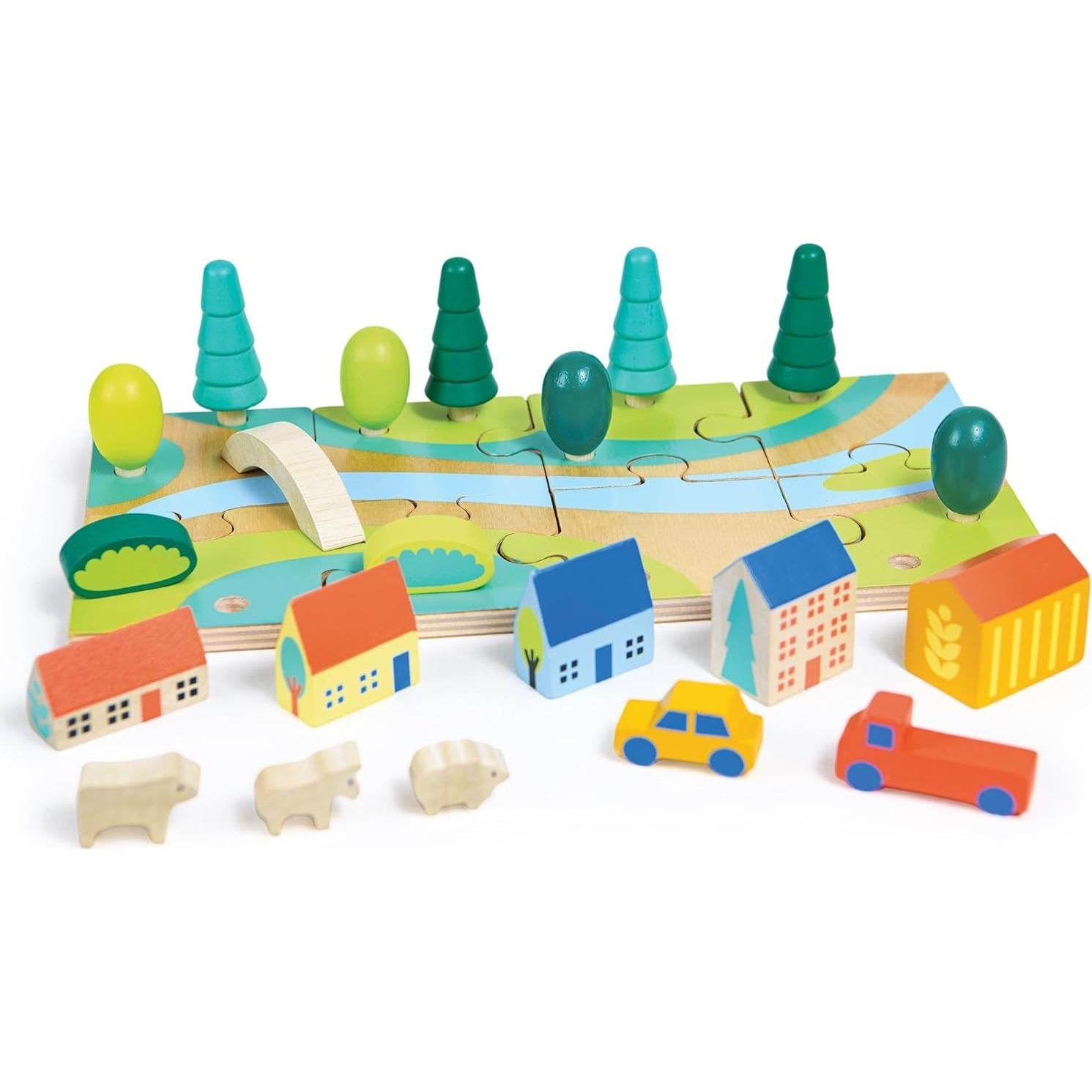 Juego de Madera Tiny Town Mentari - Rompecabezas 29 Piezas