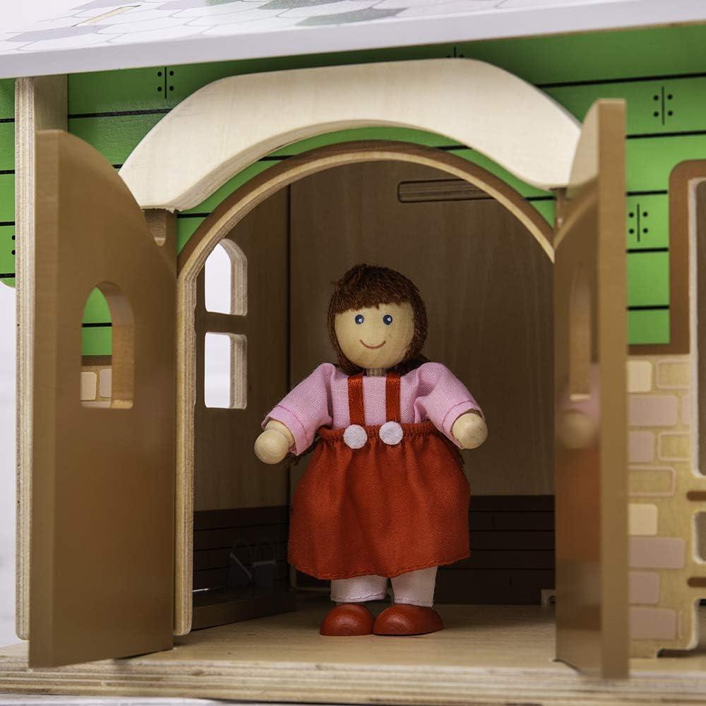 Granja de Adoquines Bigjigs Toys con Establo y Accesorios