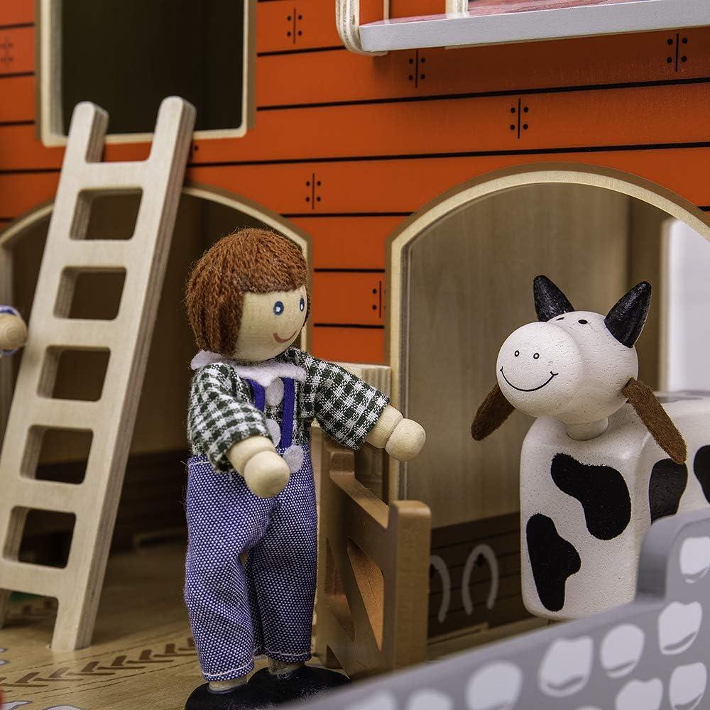 Granja de Adoquines Bigjigs Toys con Establo y Accesorios