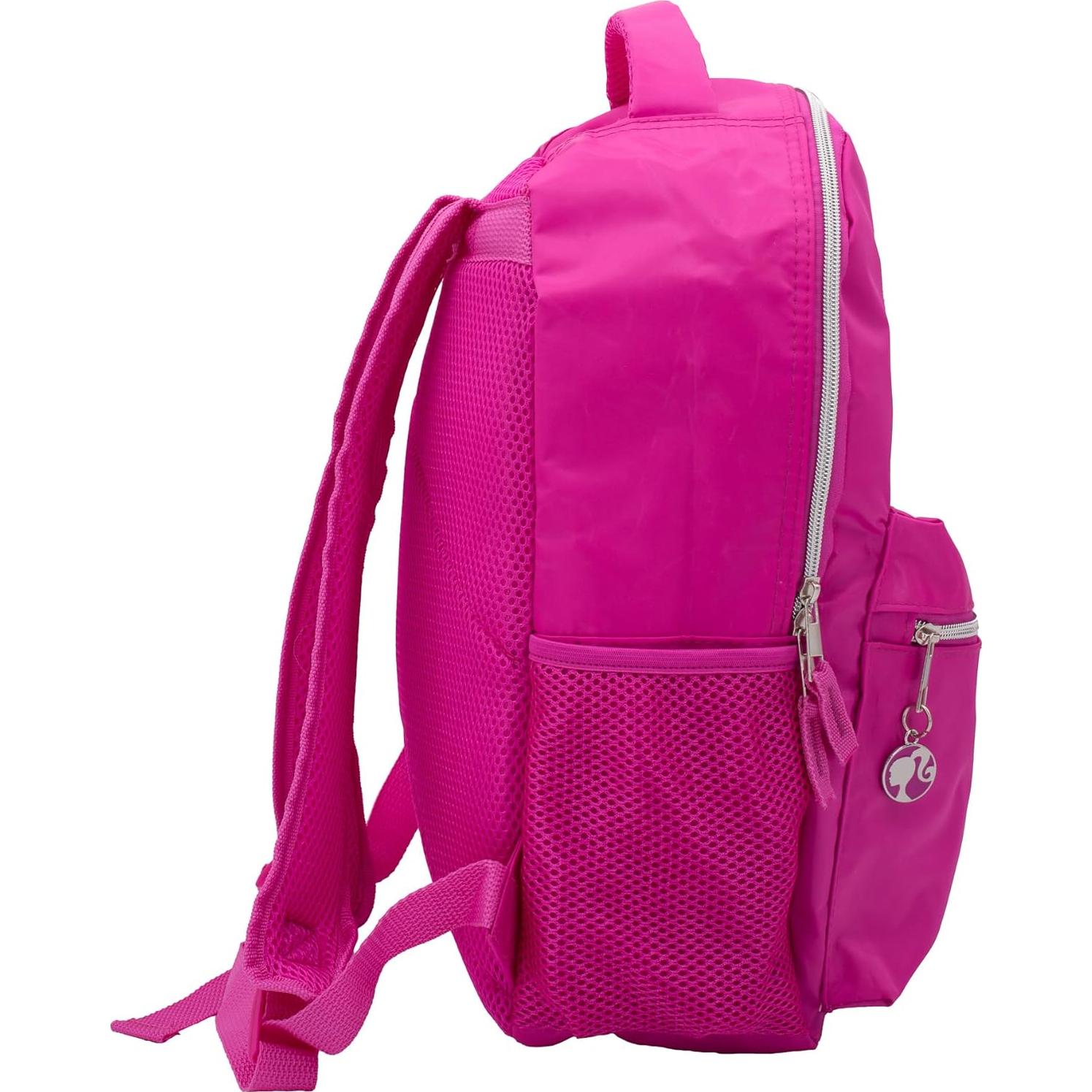 Mochila Escolar Barbie Rosa 40.6 cm con Logo Bordado