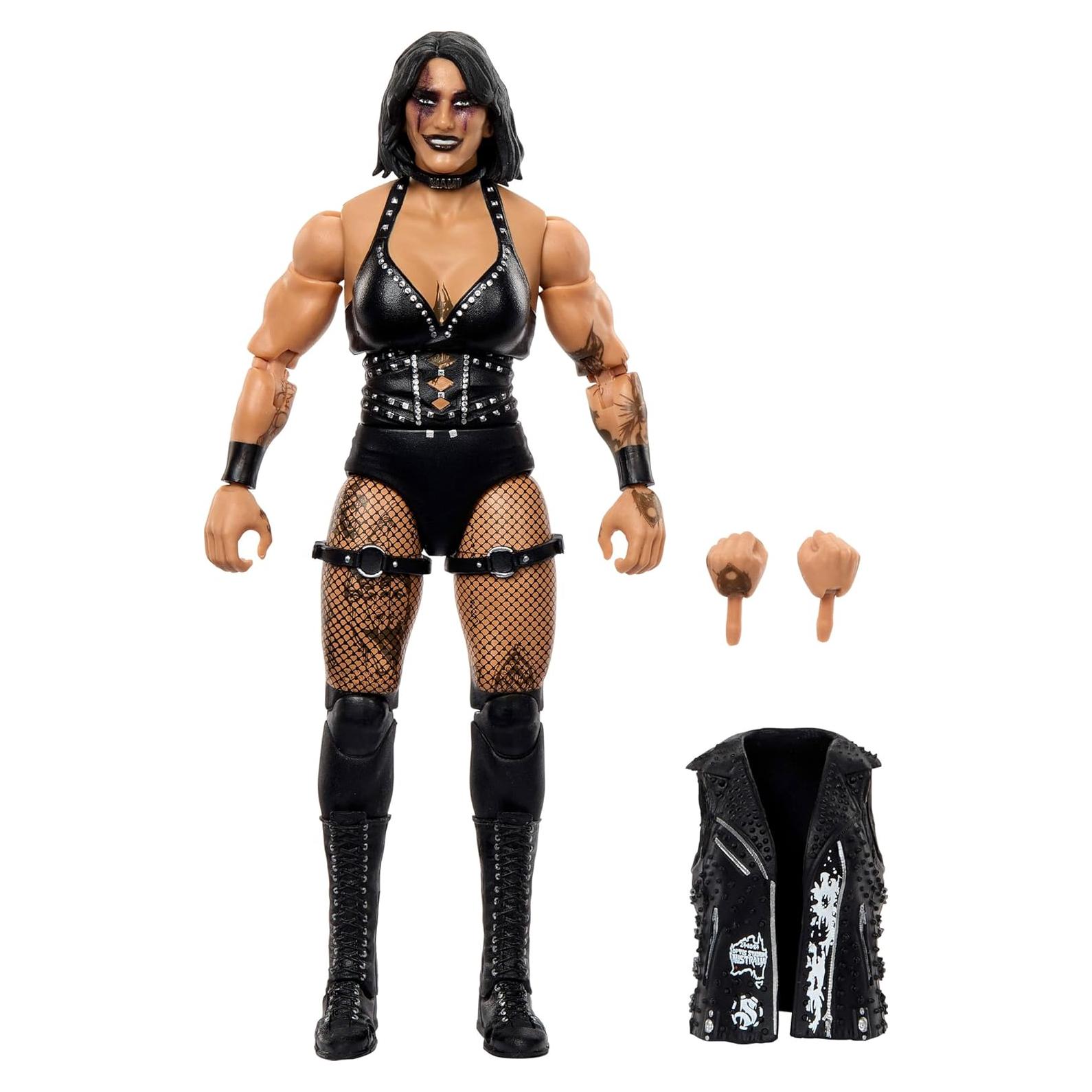 WWE Elite Action Figure & Accessories, Series #117 6-inch Collectible Rhea Ripley with 25 Articulation Points & Swappable Hands