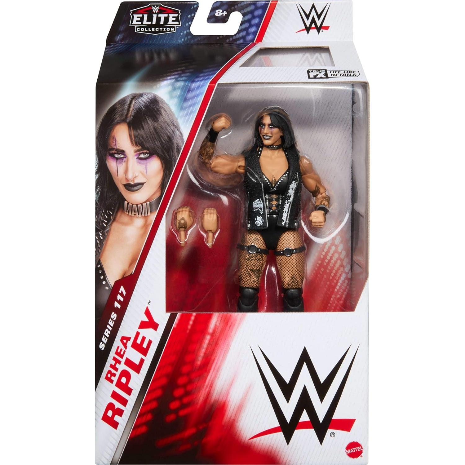 WWE Elite Action Figure & Accessories, Series #117 6-inch Collectible Rhea Ripley with 25 Articulation Points & Swappable Hands