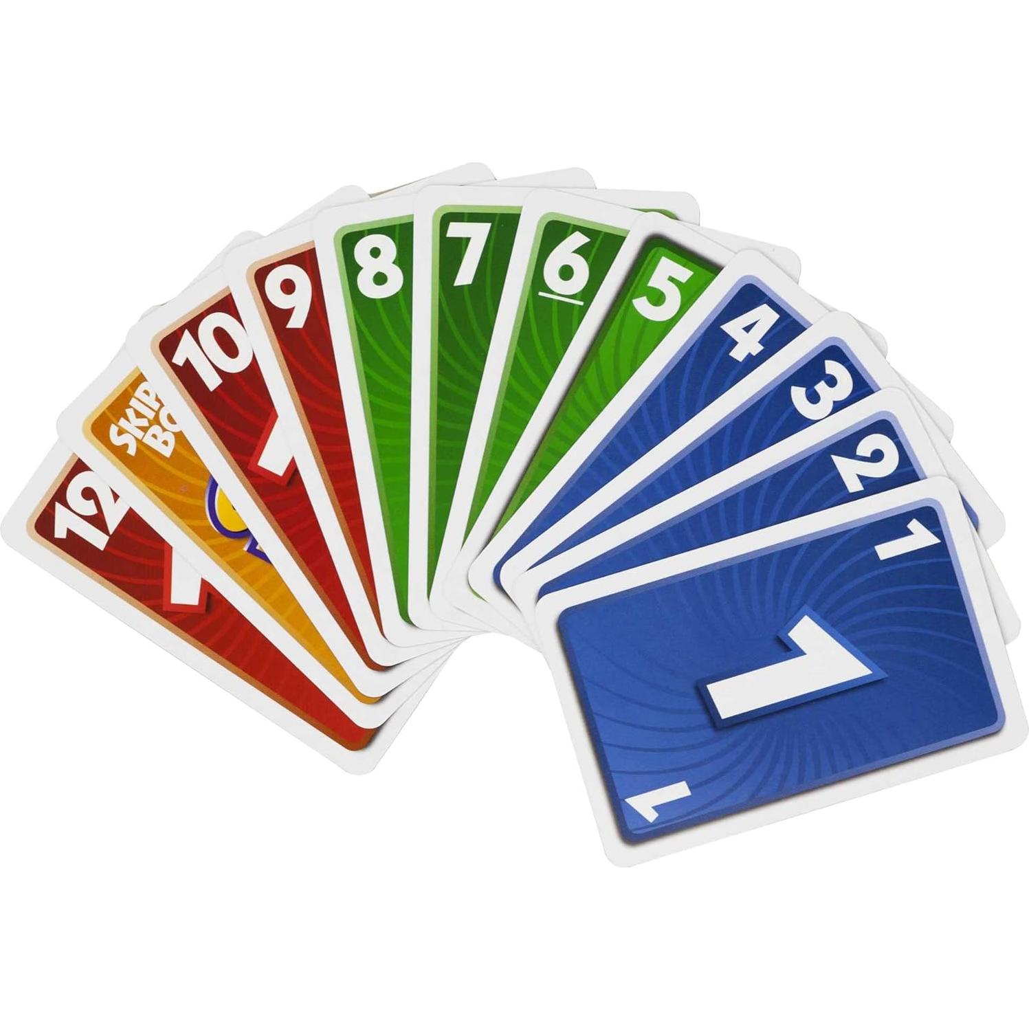 Juego de Cartas Skip-BO Mattel + Edades 7+ + 162 Cartas